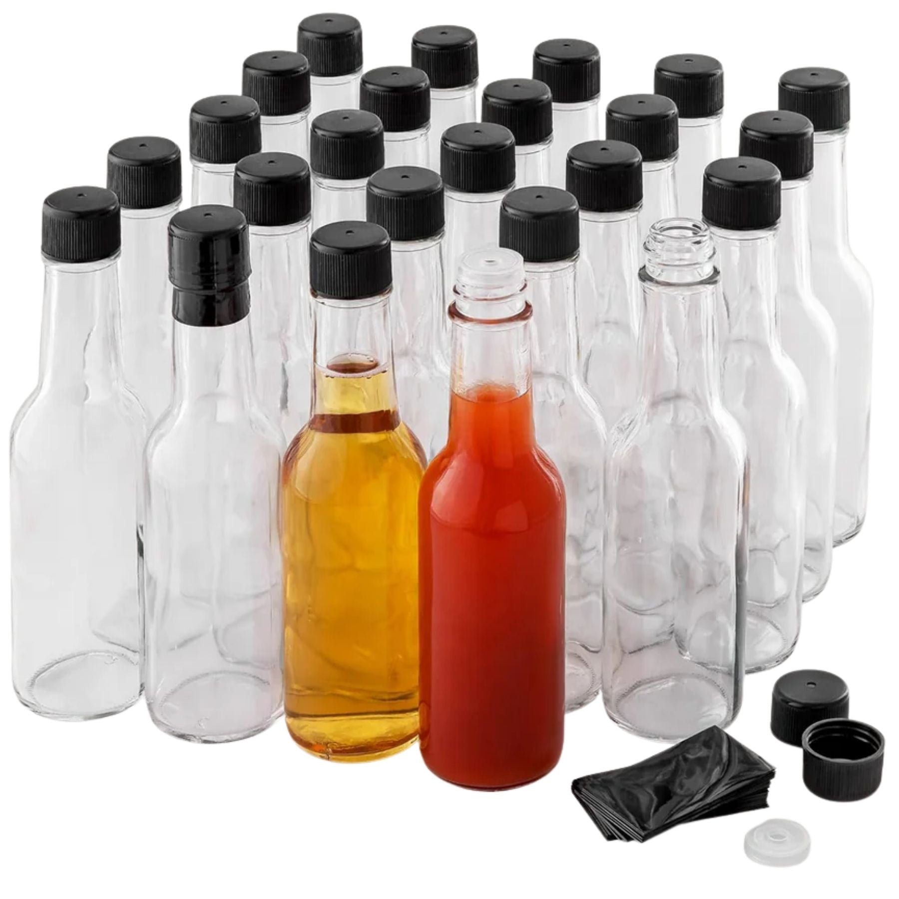 Simple Craft Hot Sauce Glass Bottles (5 oz) - 24 Piece by Zulay Kitchen