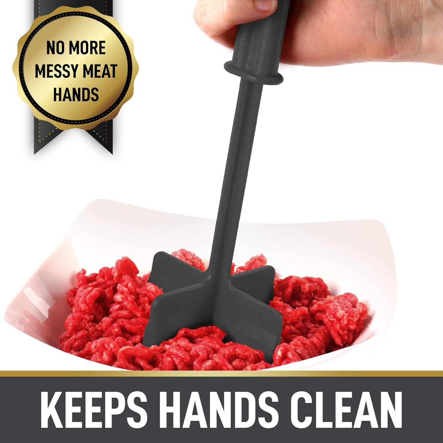 Keeps Hands Clean with Simple Craft Premium Meat Chopper by Zulay Kitchen