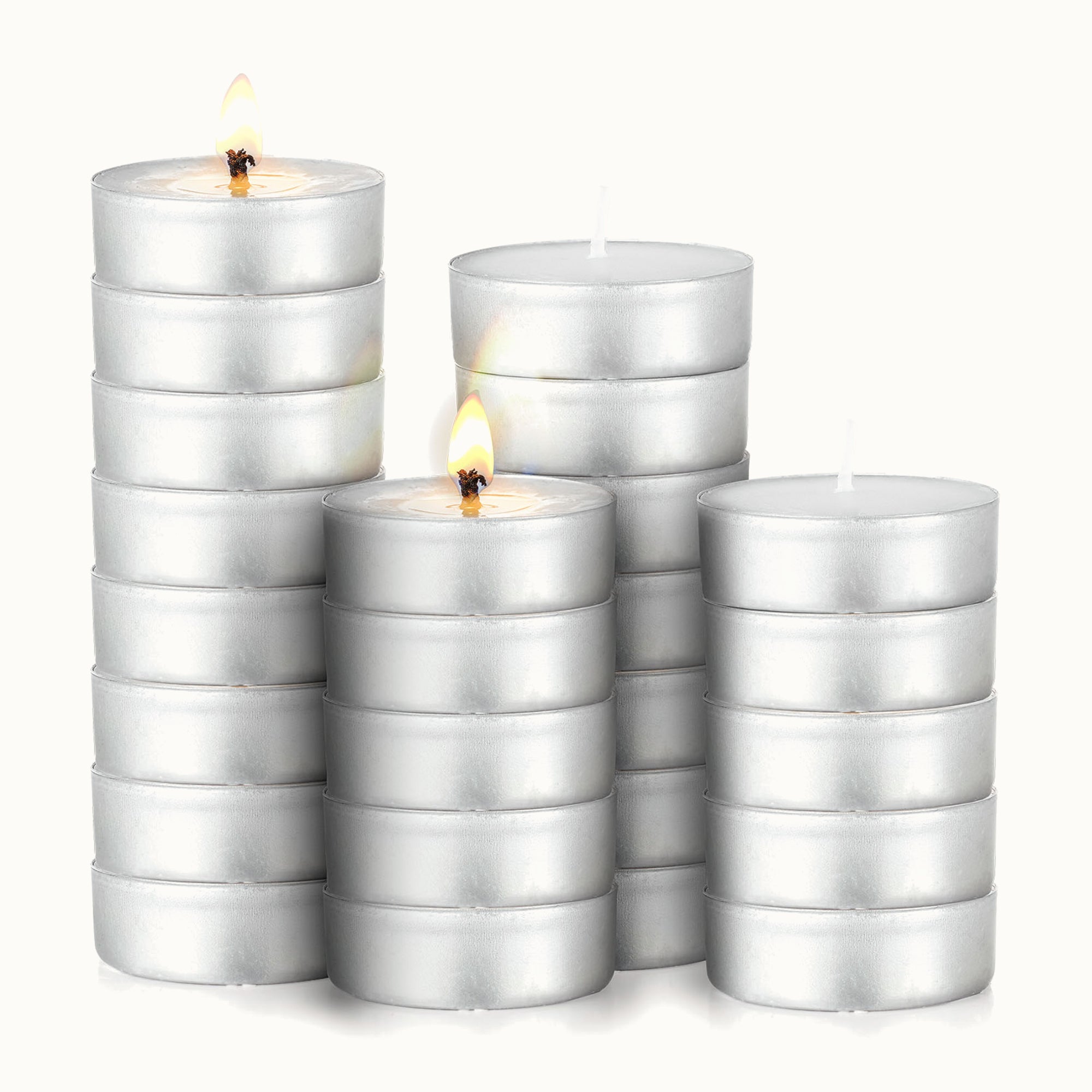 Simple Craft Tea Lights Candles - Unscented Pack-25 Pack by Zulay Kitchen