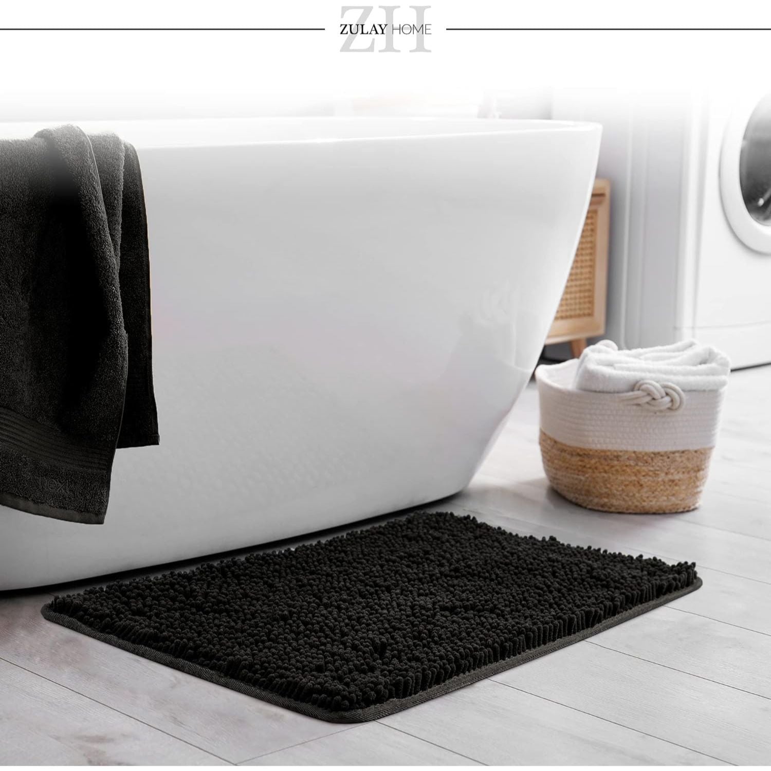 Ultra Absorbent Bath Mats for Bathroom Non Slip Carpet by Zulay Home