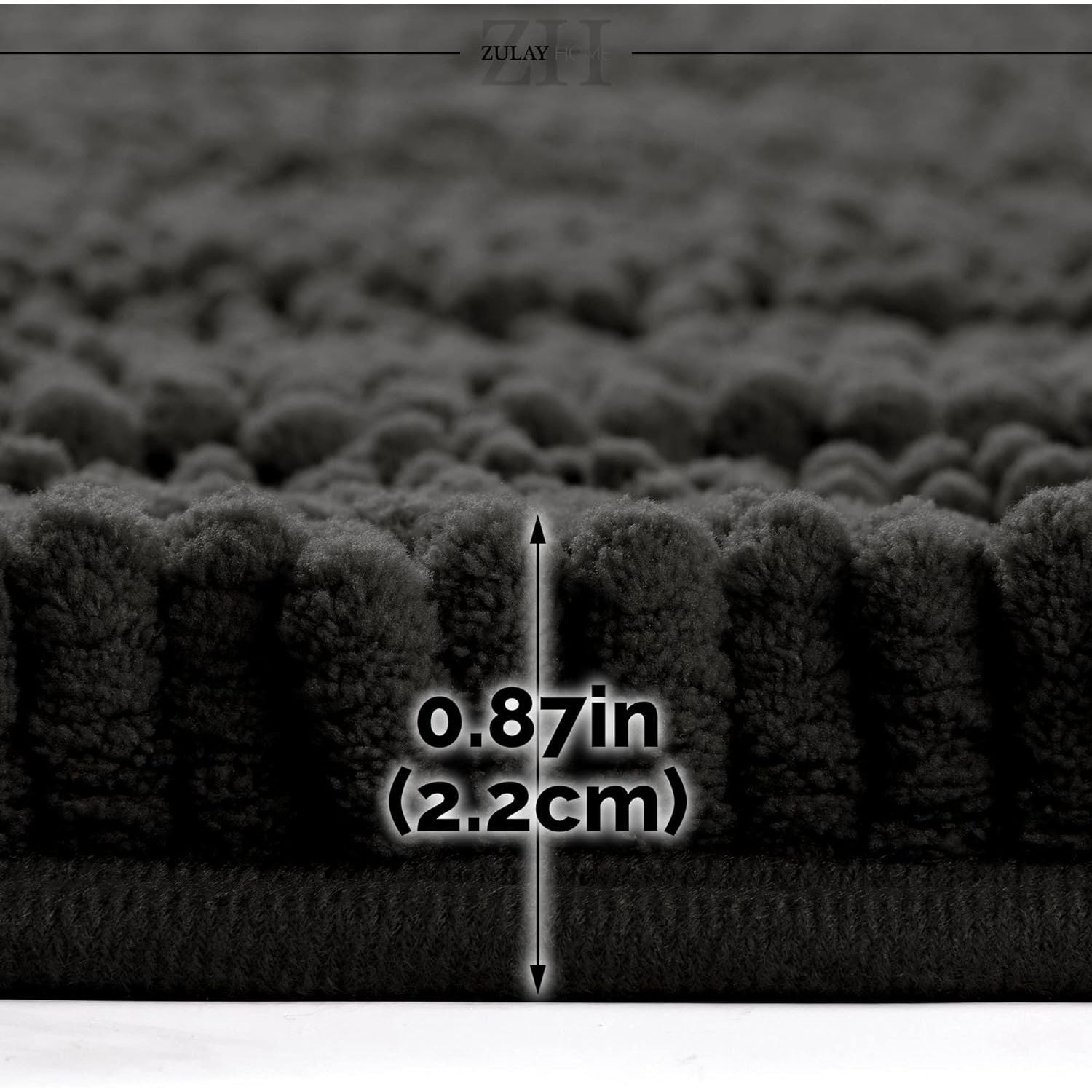 Thick Microfiber Bath Rugs by Zulay Home
