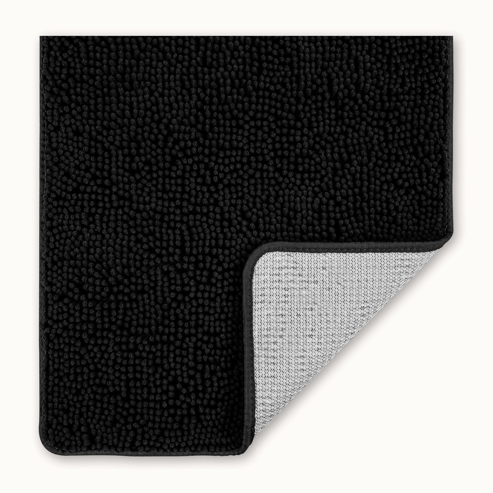 Soft Shaggy Bathroom Rug-47 x 17 Black by Zulay Kitchen