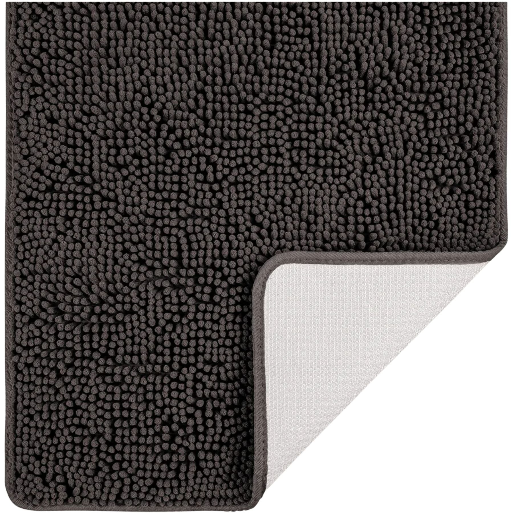 Soft Shaggy Bathroom Rug - 17x47 Stone Gray by Zulay Kitchen