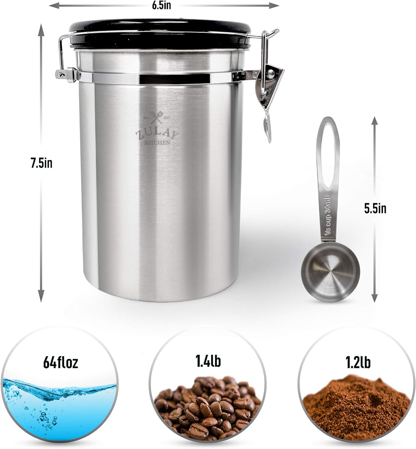 Ultimate Coffee Canister by Zulay Kitchen