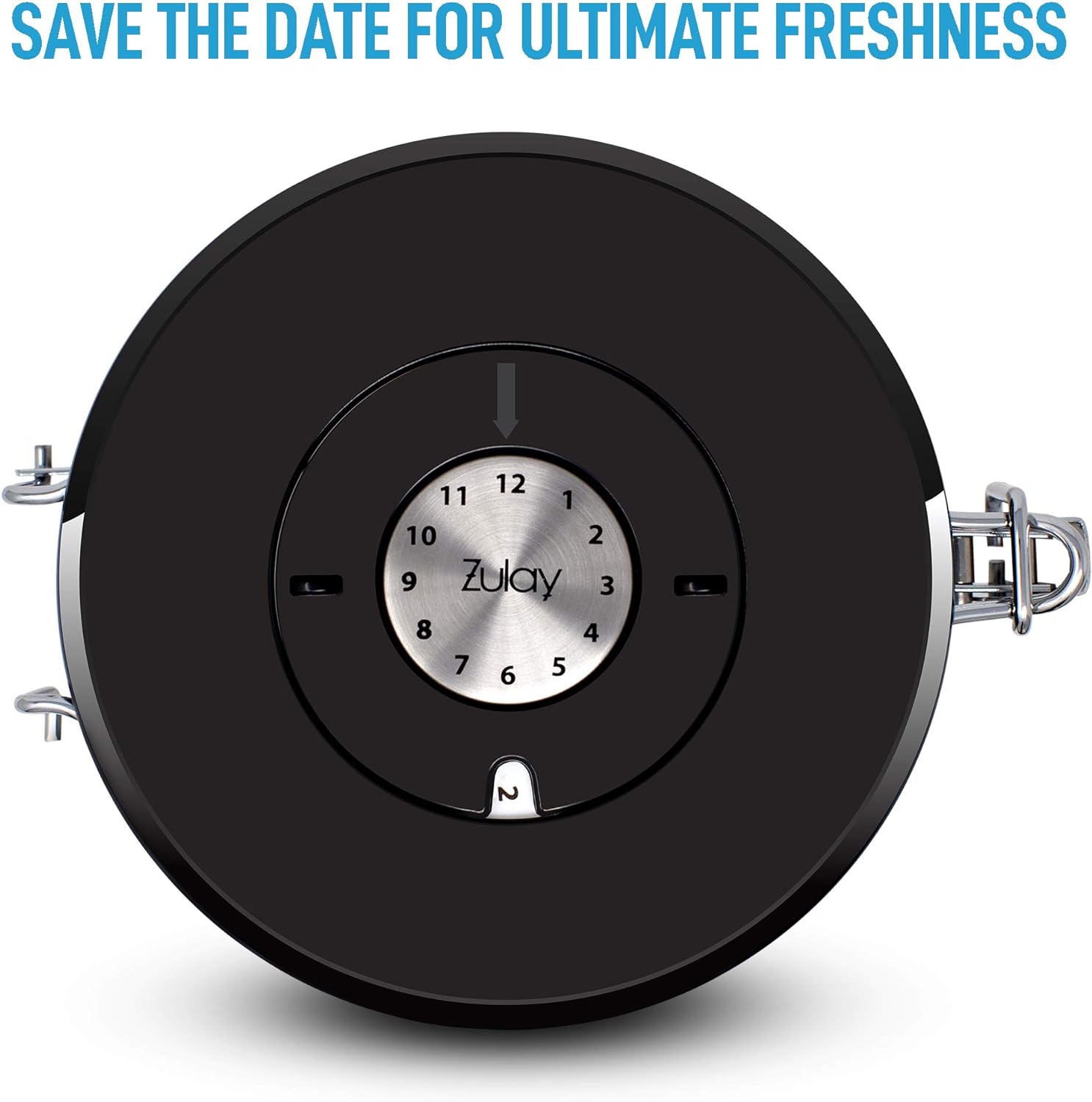 Built-In Date Tracking Wheel Coffee Canister by Zulay Kitchen