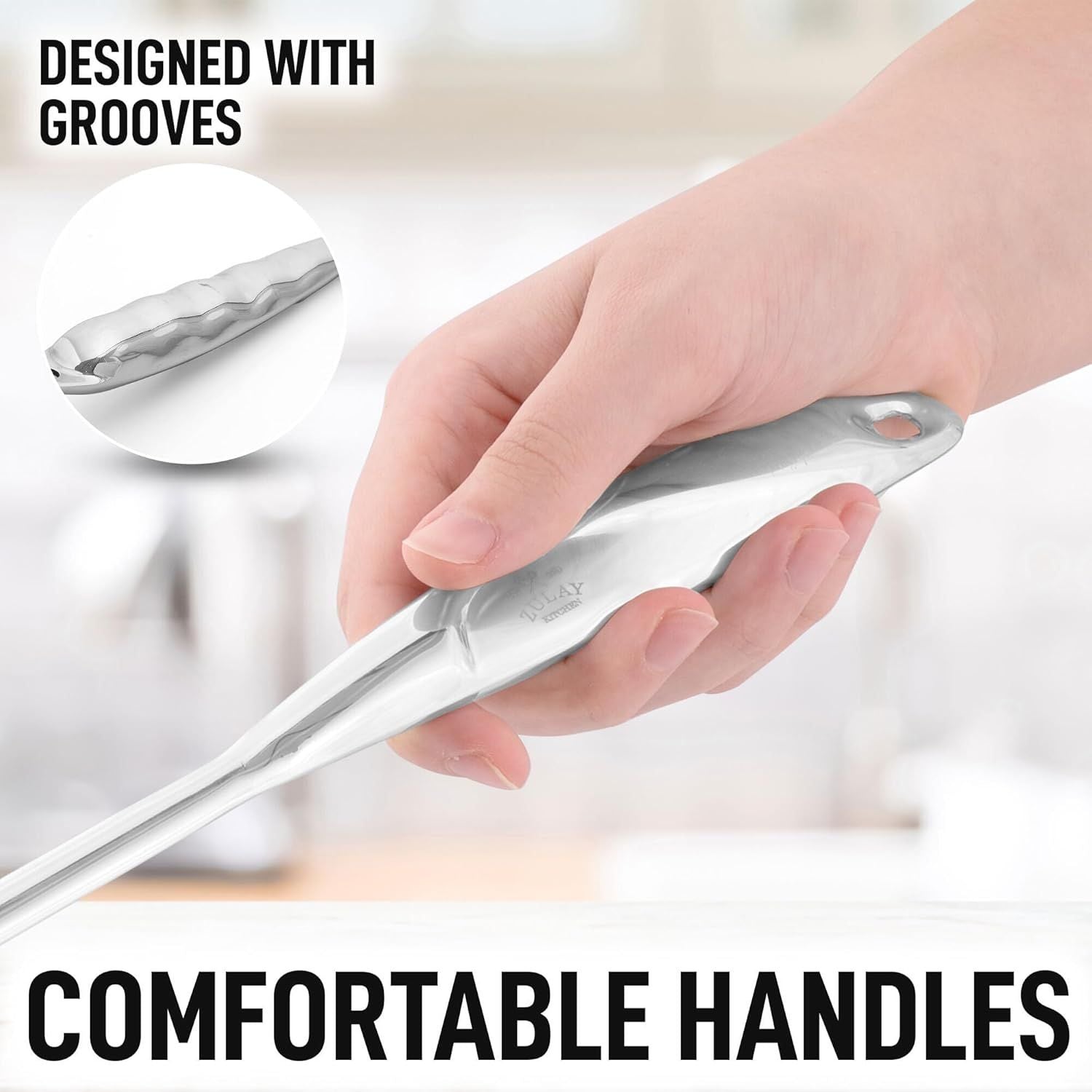 Ergonomic Handle Cooking Utensil by Zulay Kitchen