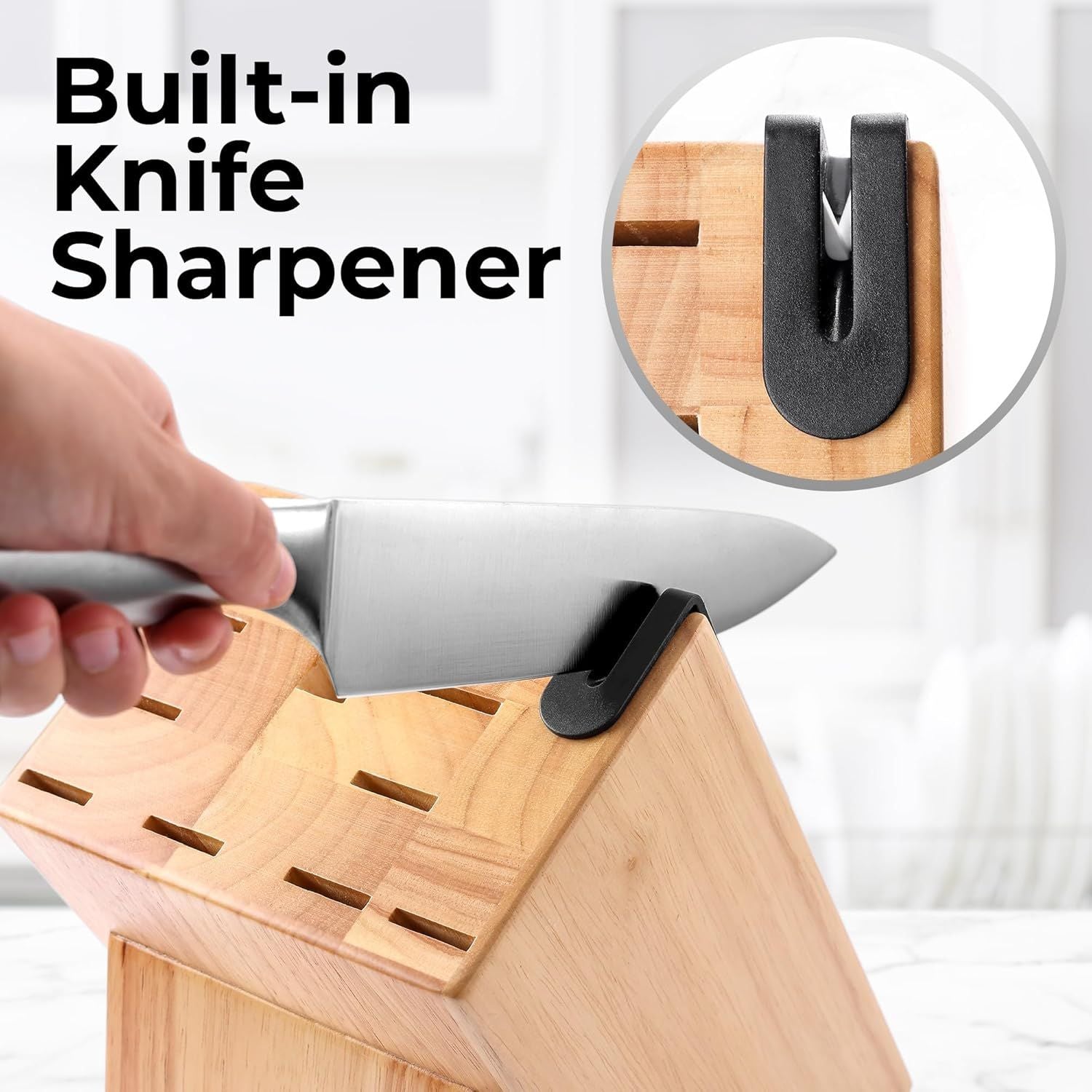 Built-in Knife Sharpener by Zulay Kitchen