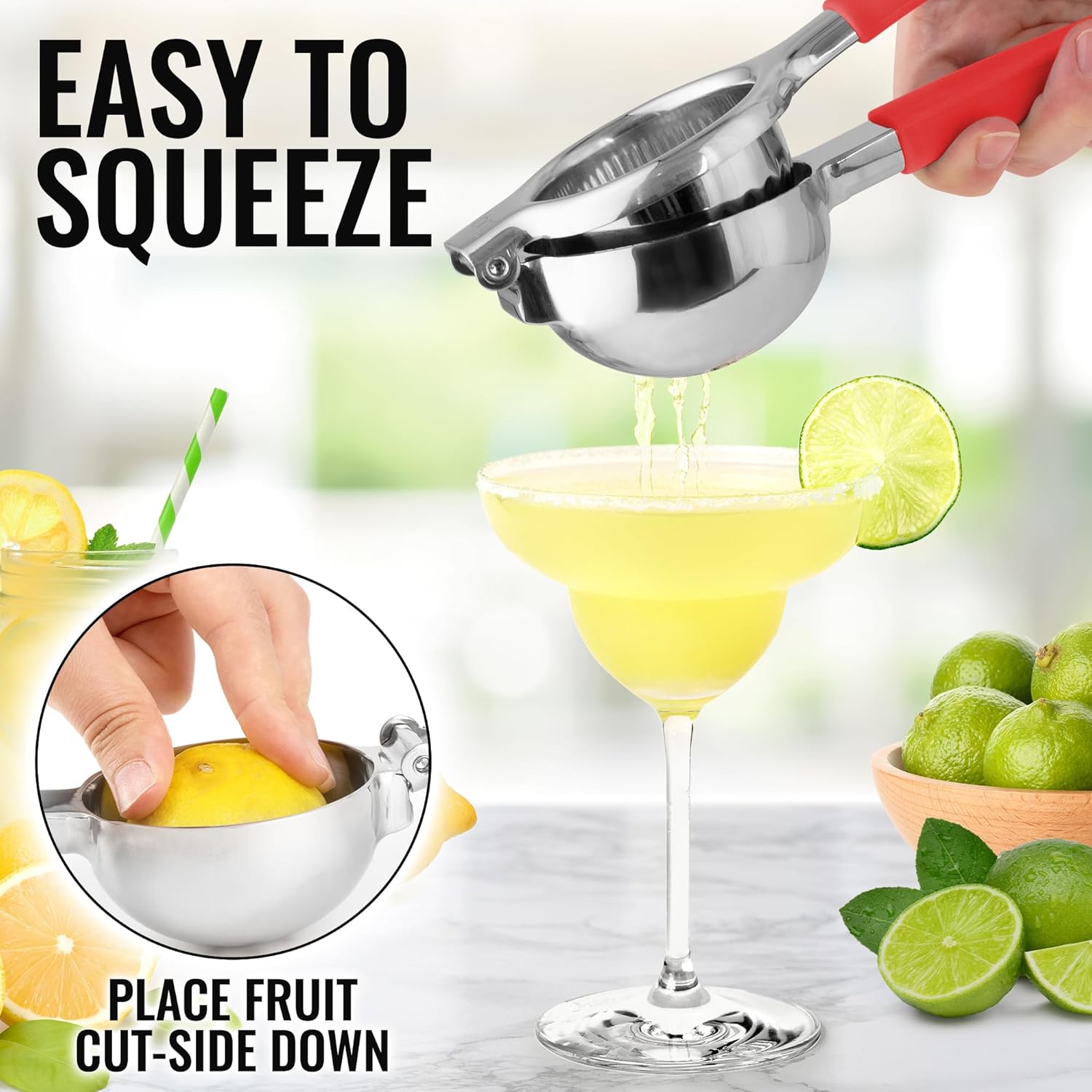 Easy to Squeeze Stainless Steel Lemon Squeezer by Zulay Kitchen