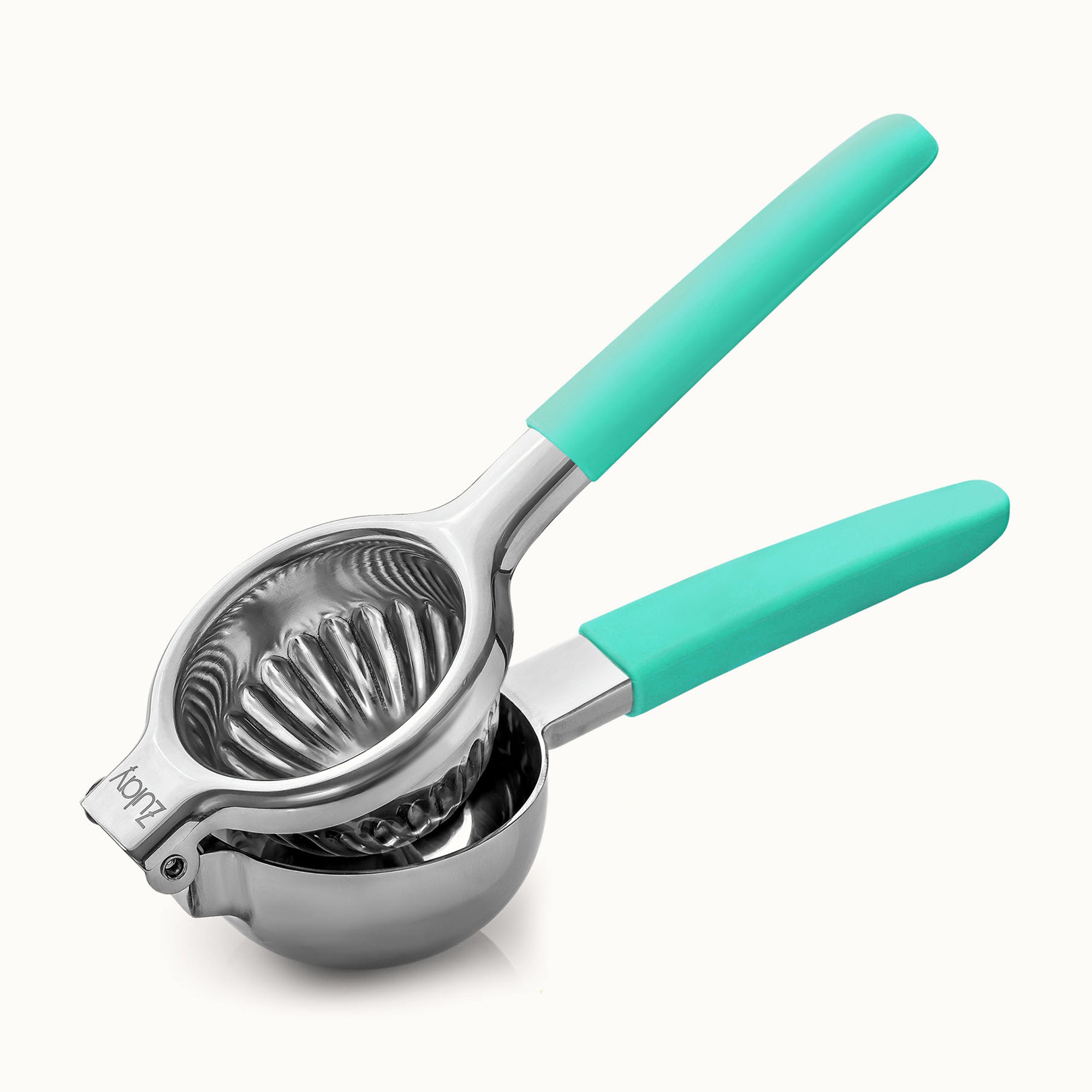 Stainless Steel Lemon Squeezer- Aqua Handle by Zulay Kitchen