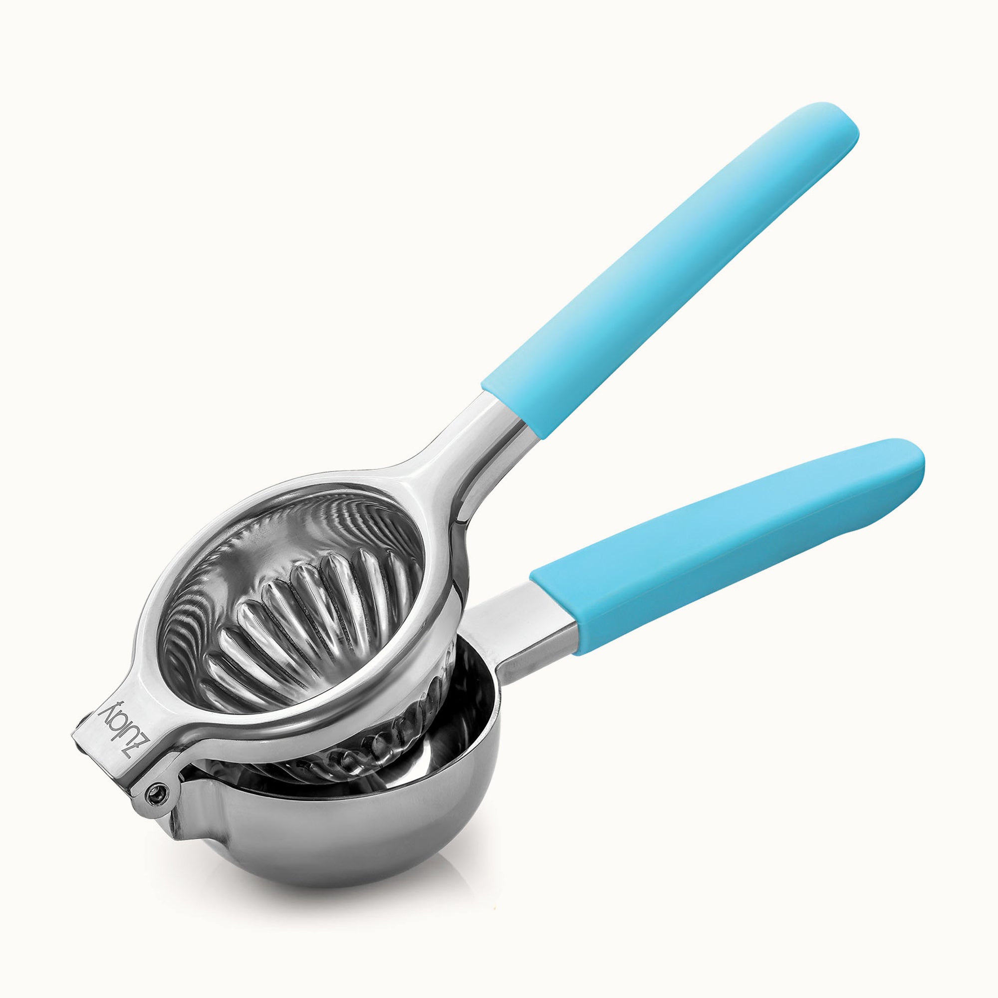 Stainless Steel Lemon Squeezer - Sky Blue Handle by Zulay Kitchen