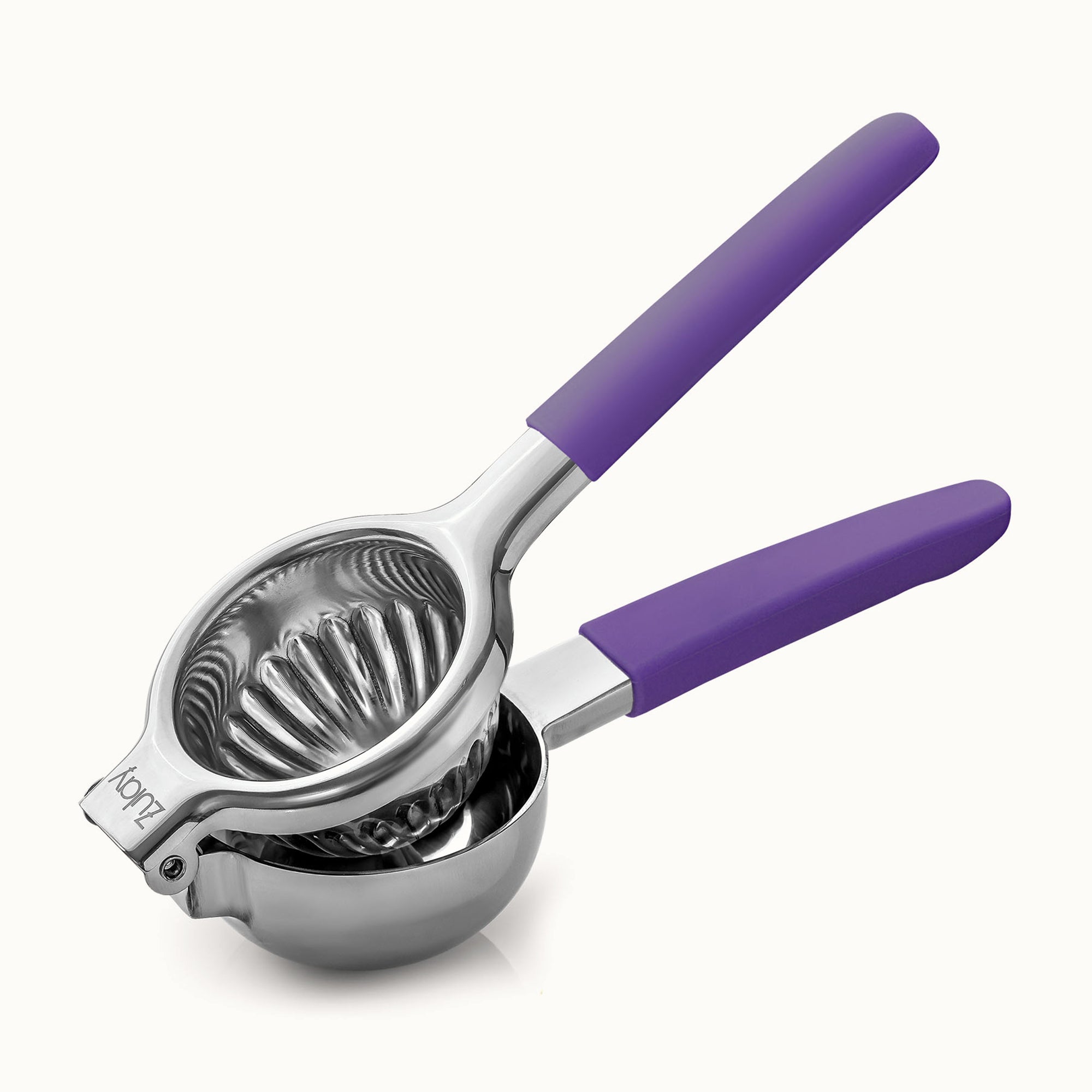 Stainless Steel Lemon Squeezer - Purple Handle by Zulay Kitchen