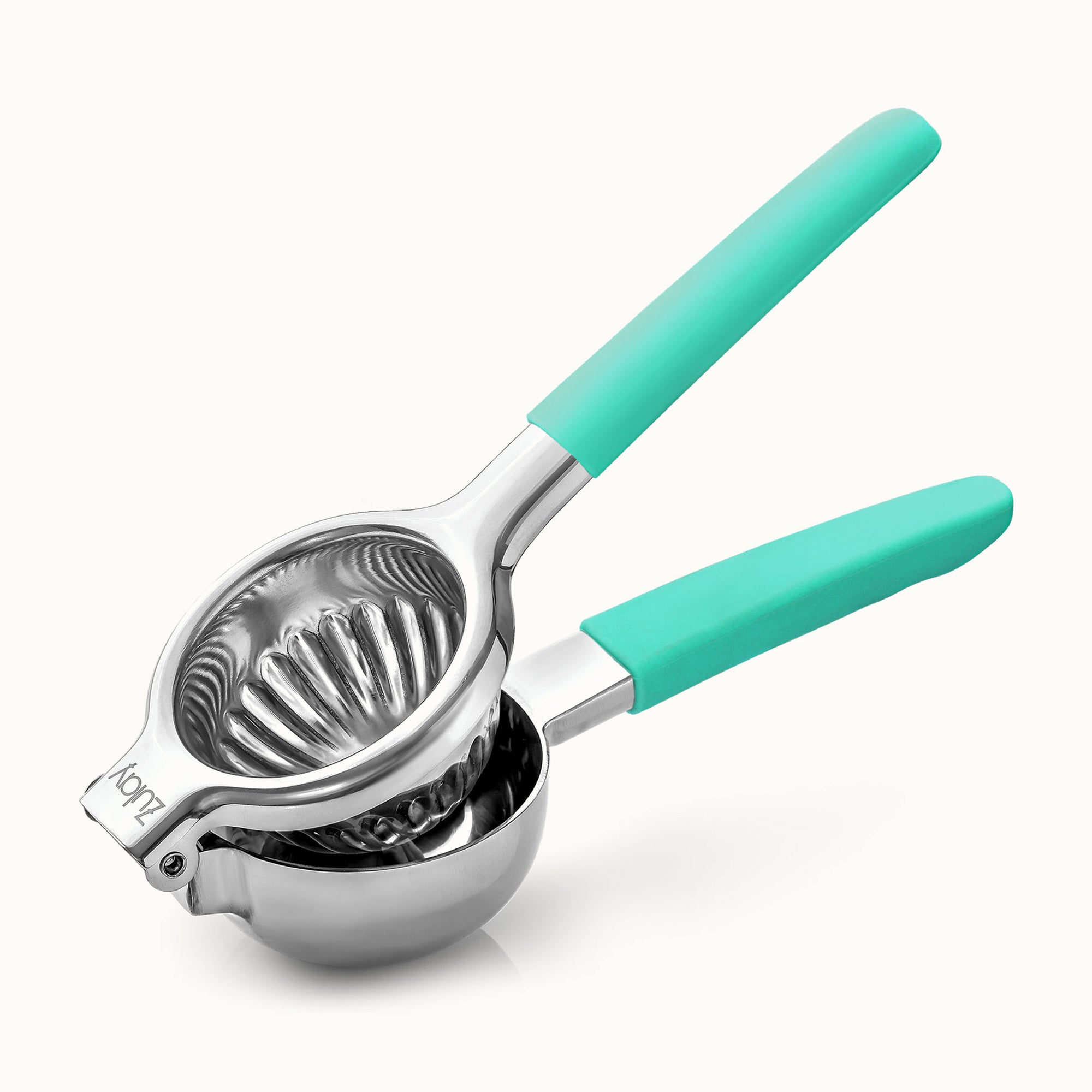 Stainless Steel Lemon Squeezer -Christmas Green Handle by Zulay Kitchen