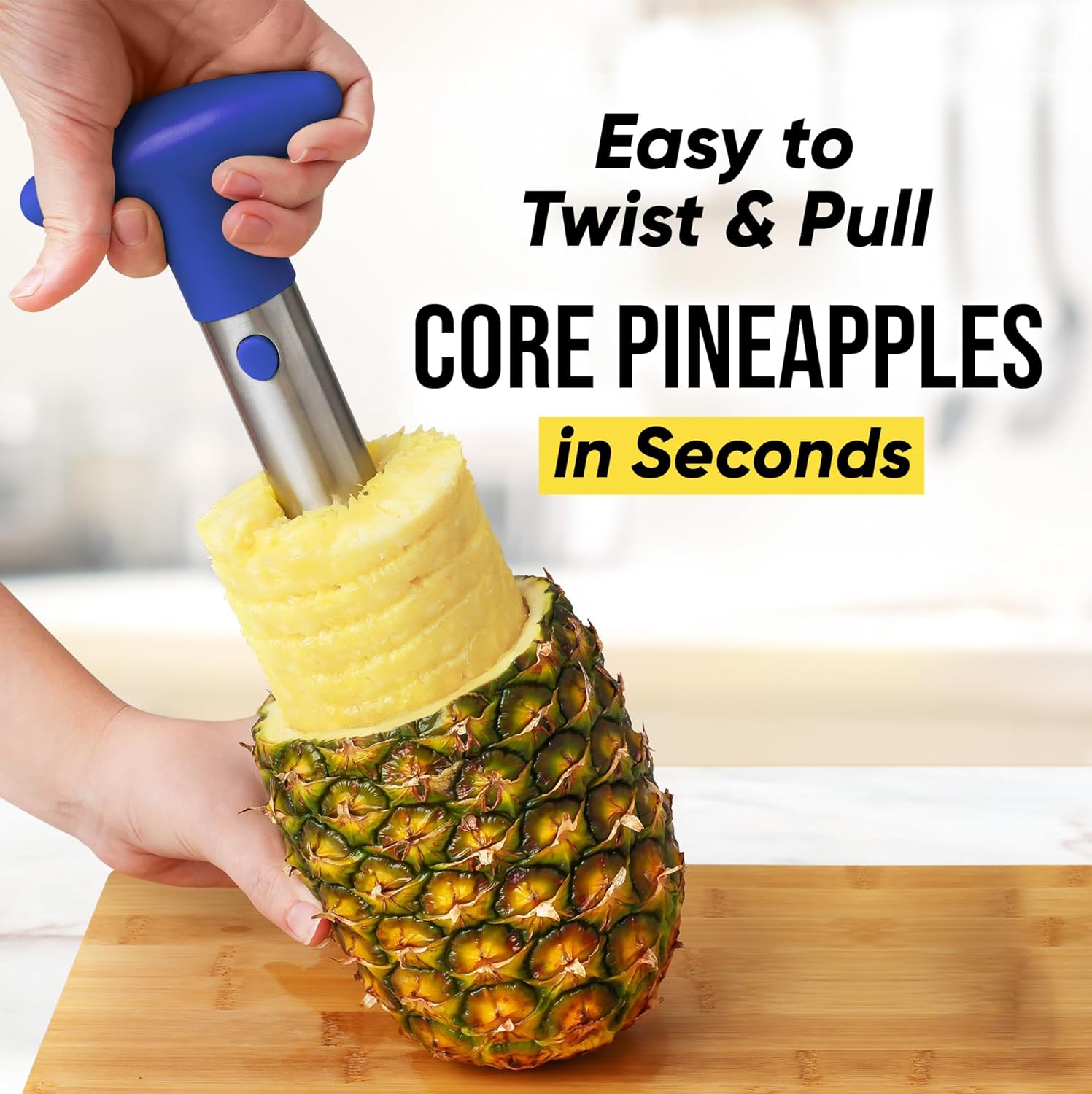 Ergonomic Non-Slip Handle Pineapple Corer by Zulay Kitchen