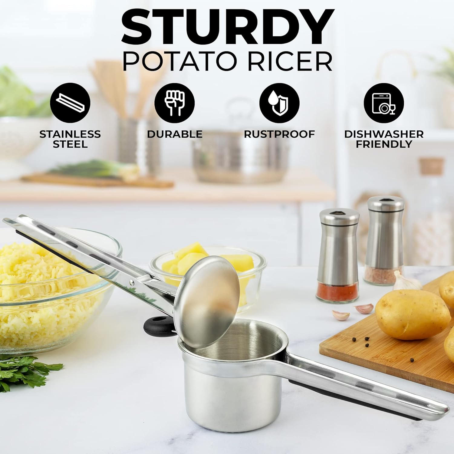 Sturdy Potato Ricer by Zulay Kitchen
