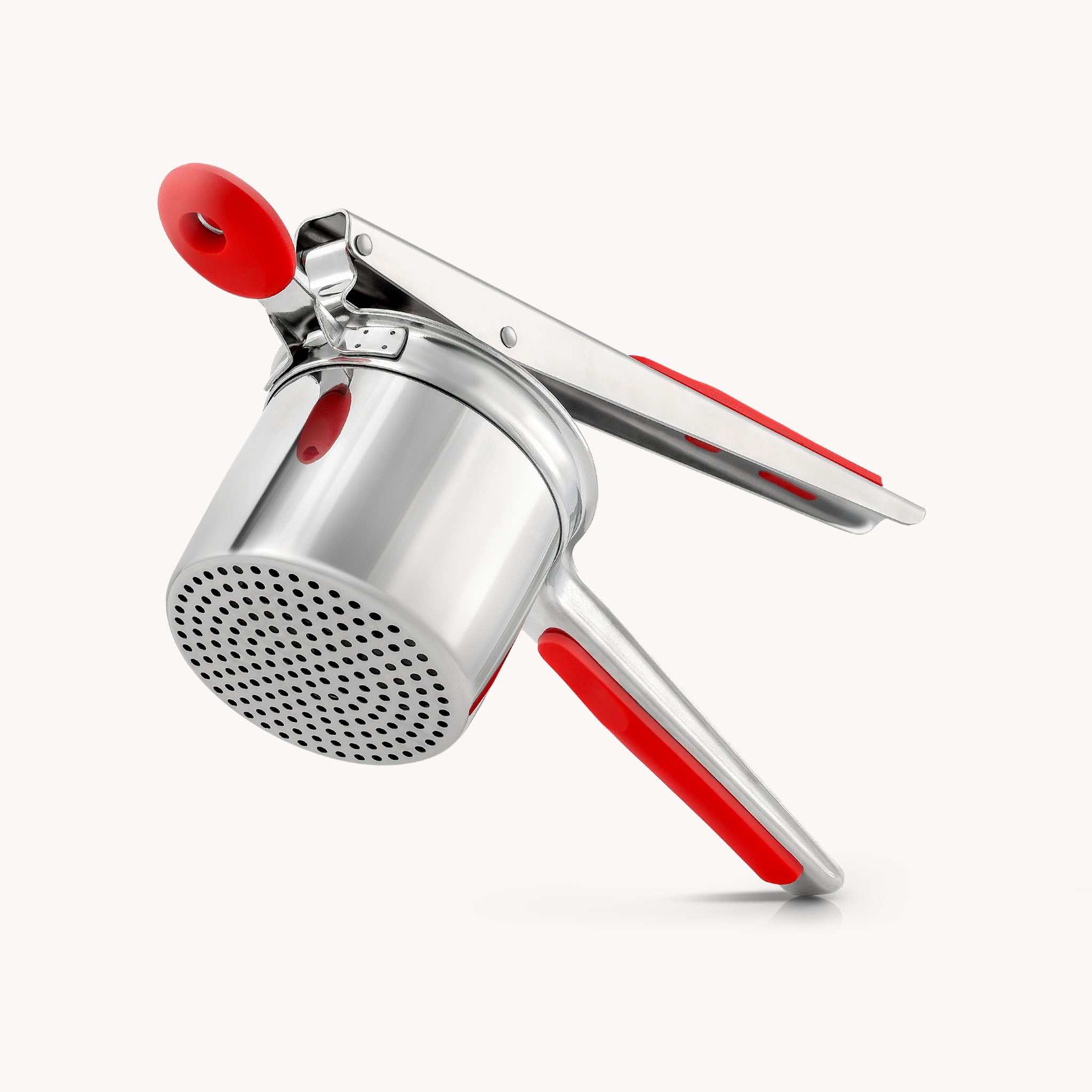 Stainless Steel Potato Ricer - 13.5 oz - Red Handle by Zulay Kitchen