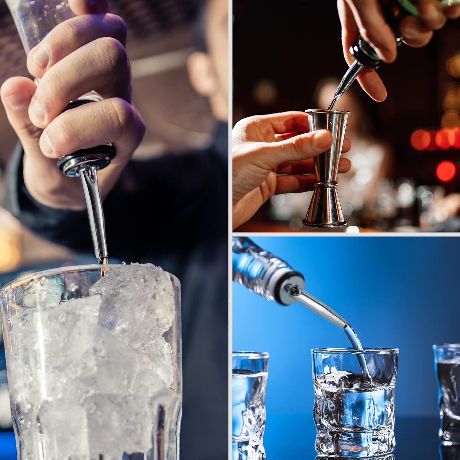 Premium Quality Stainless Steel Liquor Pourers by Zulay Kitchen