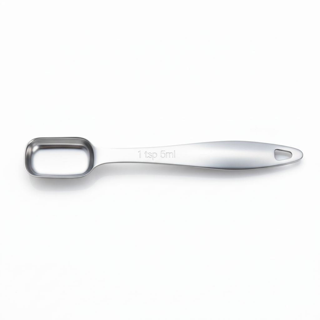 Stainless Steel Rectangular Measuring Spoons Set - 1 Teaspoon - Replacement Part - Zulay Kitchen