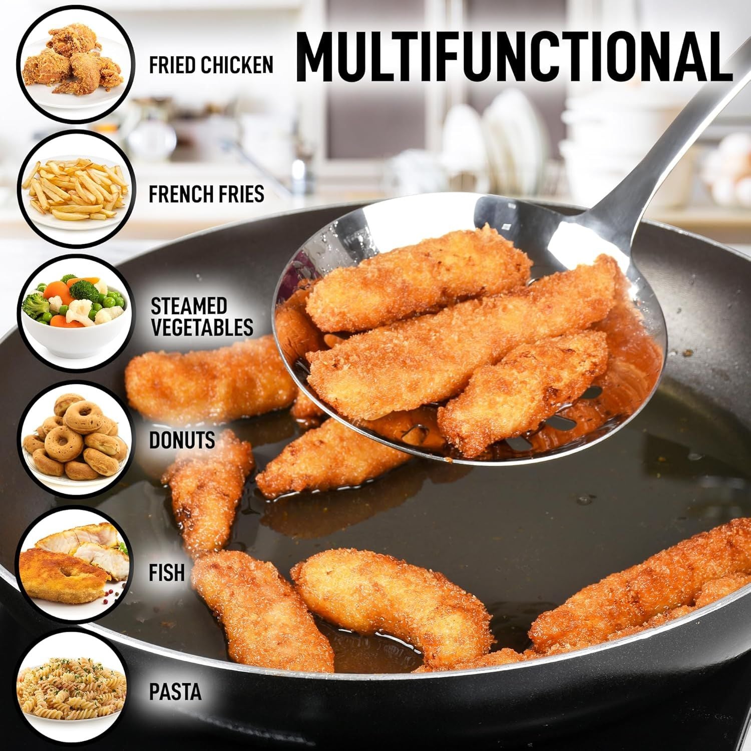 Multifunctional Stainless Steel Skimmer Spoon by Zulay Kitchen