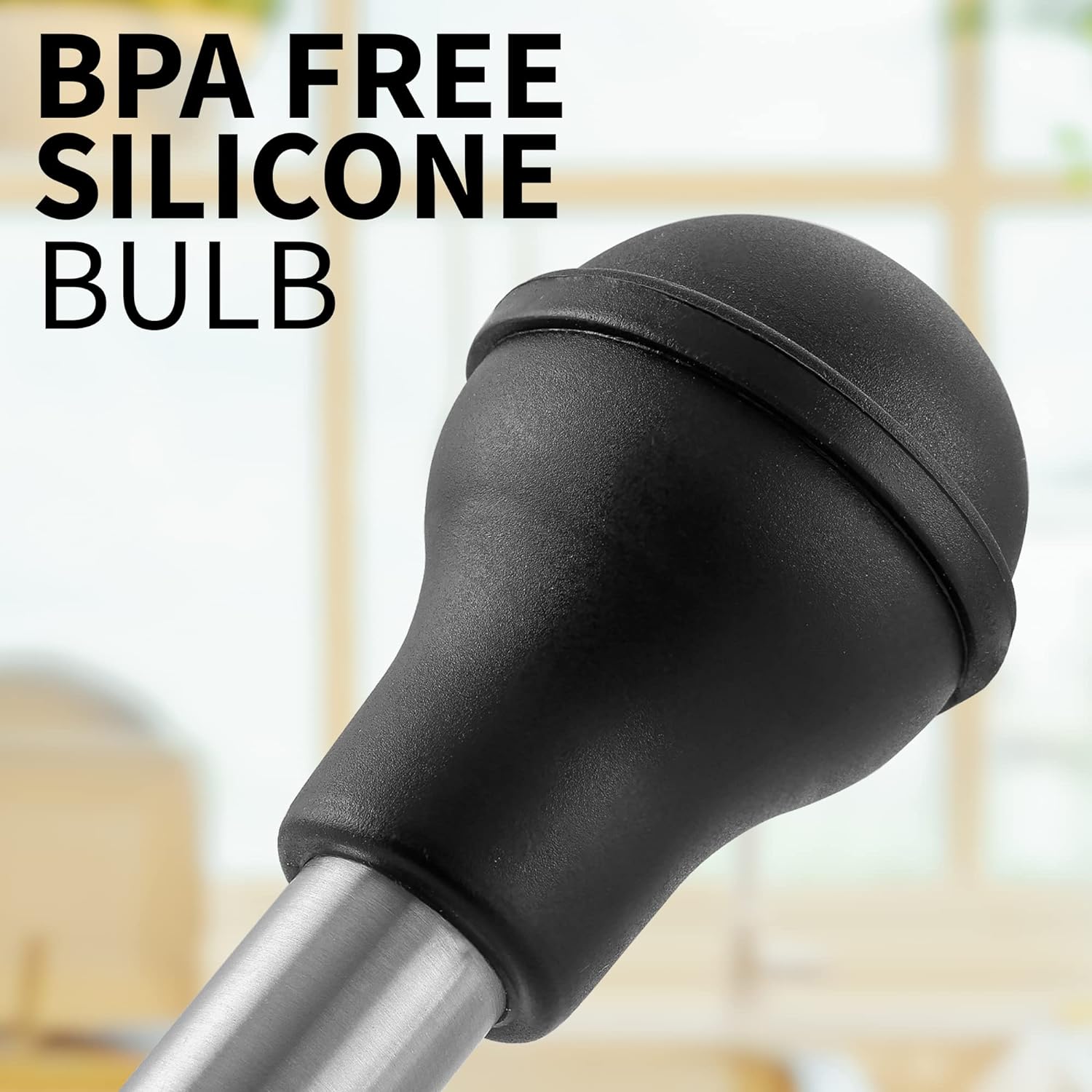 Stainless Steel Turkey Baster with Silicone Bulb by Zulay Kitchen