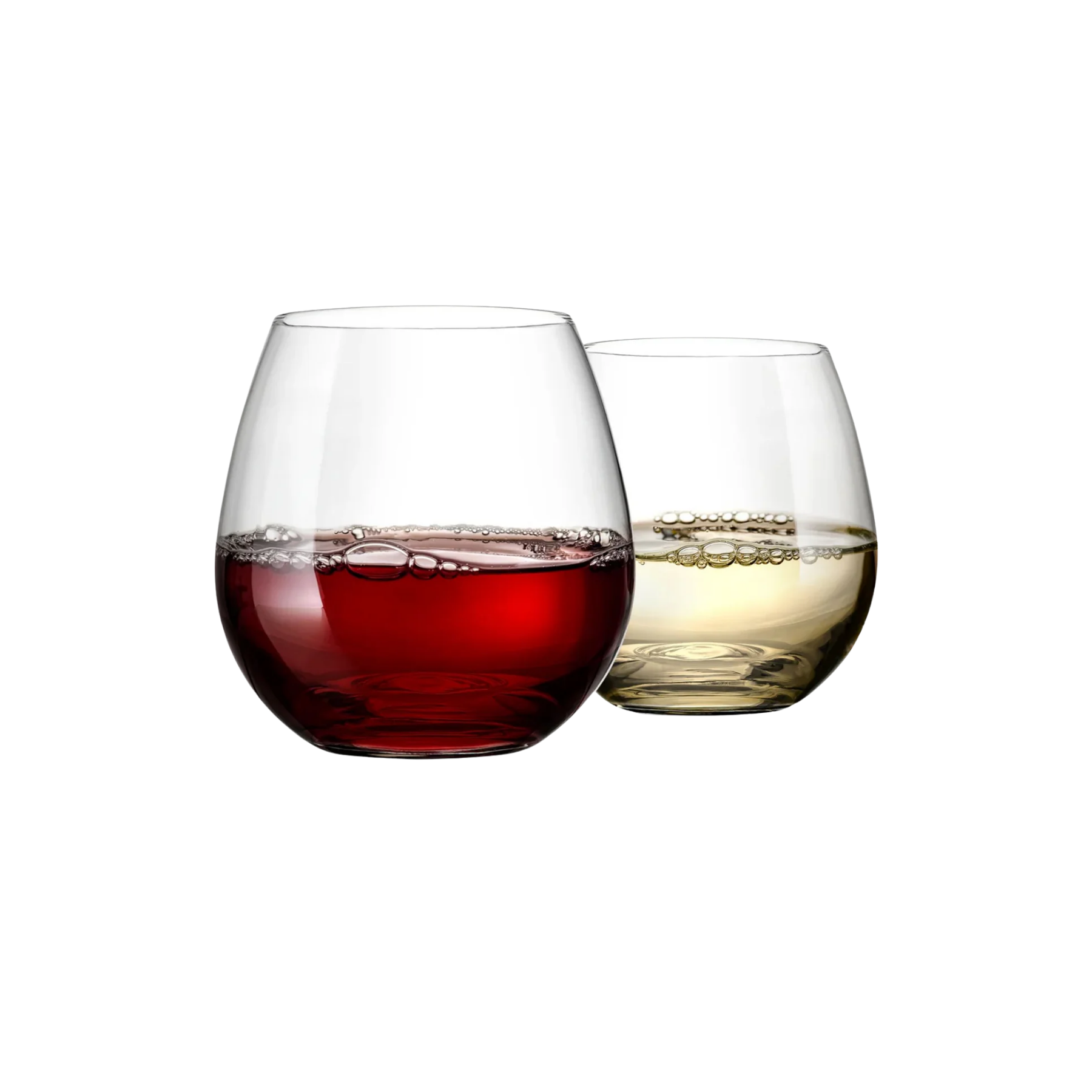 2 drinking glasses Stemless Wine Glasses Set
