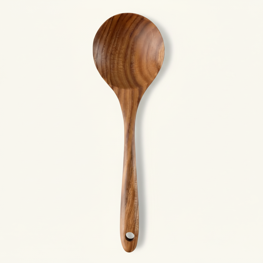 Teak Wood Utensils Set - Serving Spoon - Replacement Part - Zulay Kitchen