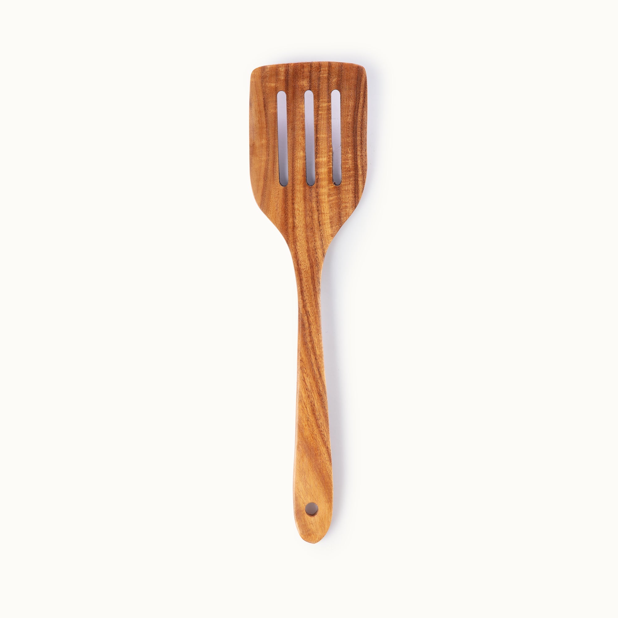 Teak Wood Utensil Slotted Turner Replacement Part