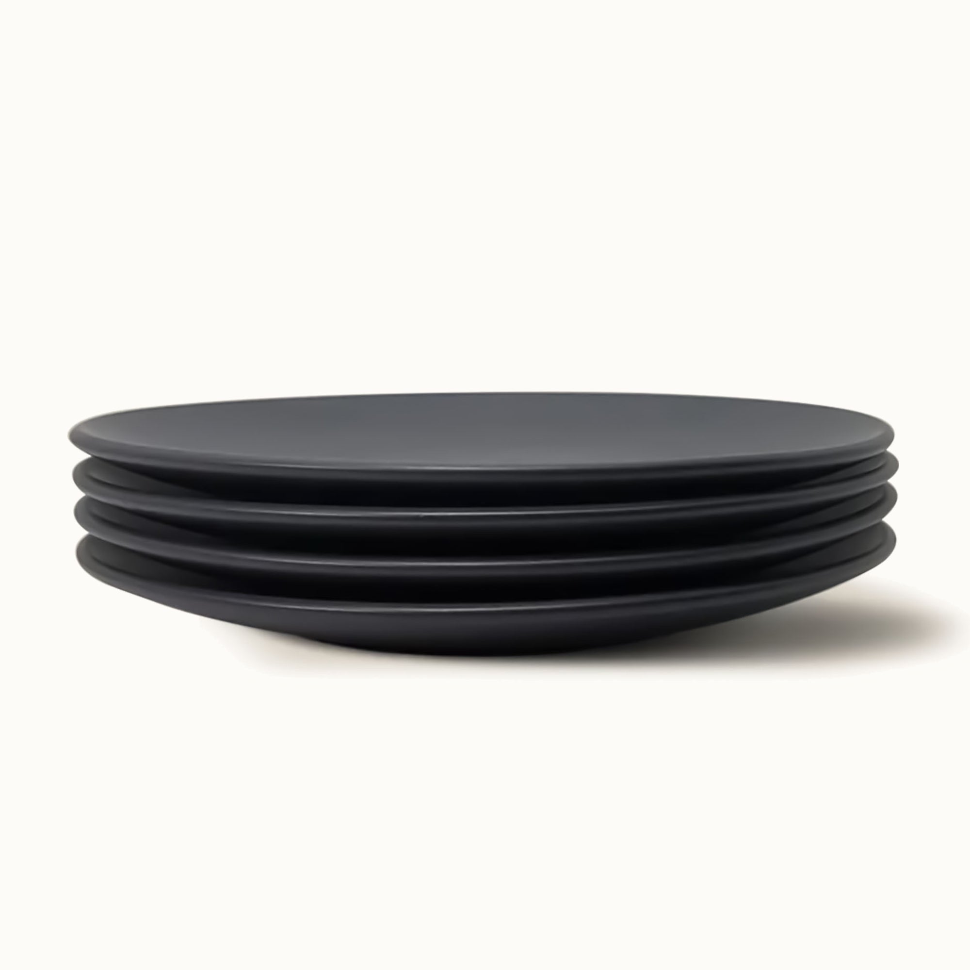 The Contour Salad Plate - Set of 4 - Black by Zulay Kitchen