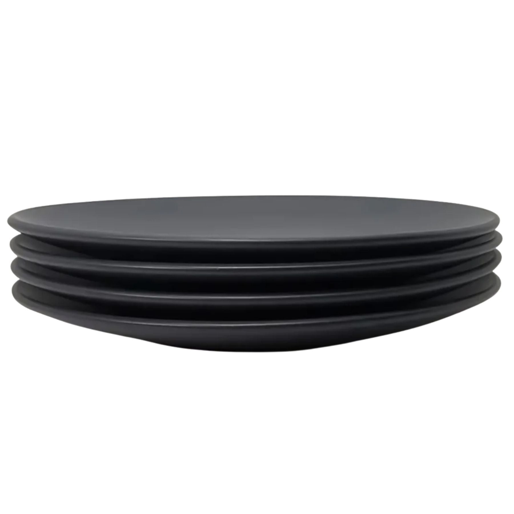 The Contour Salad Plate - Set of 4 - Black by Zulay Kitchen