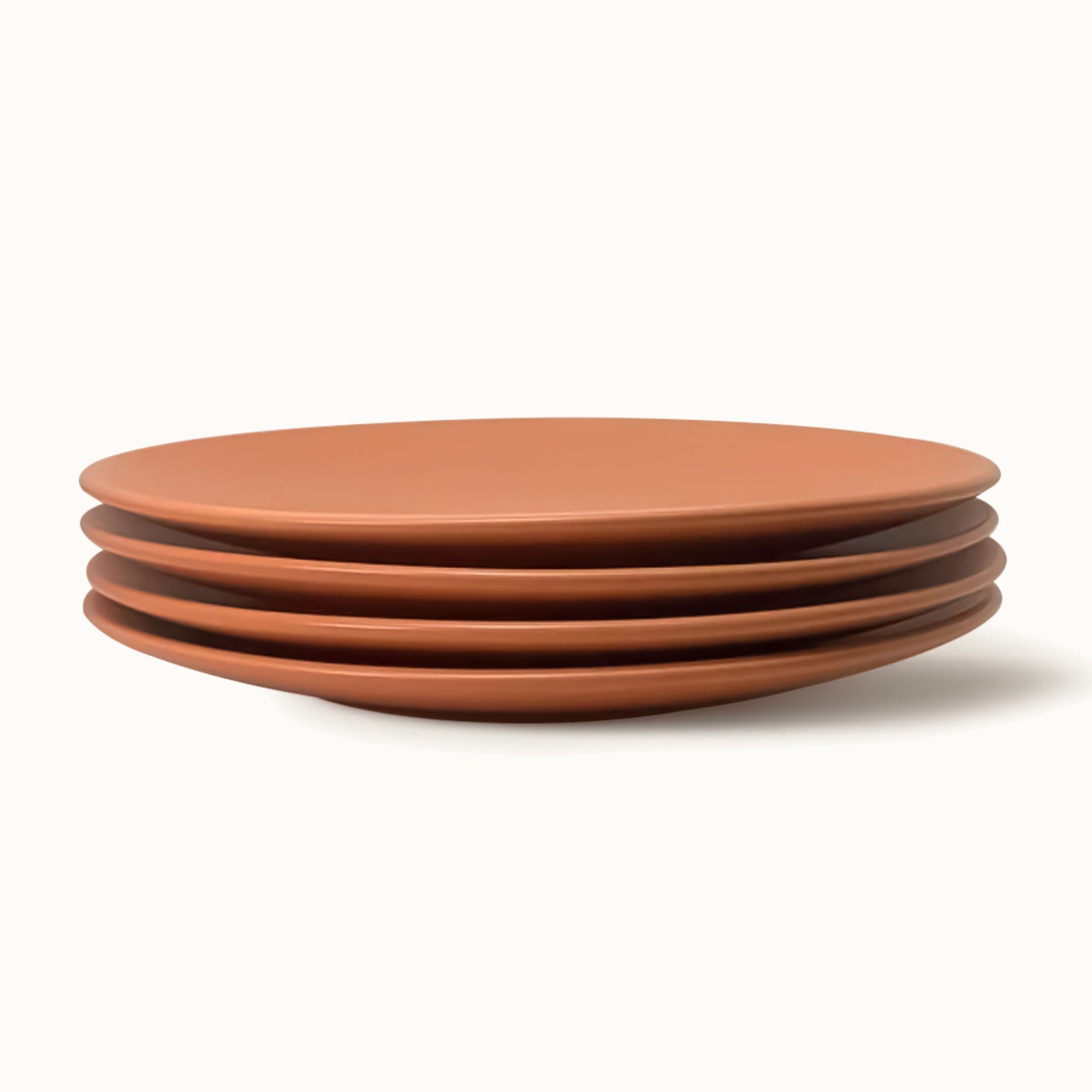 The Contour Salad Plate - Set of 4 - Terra Cotta by Zulay Kitchen