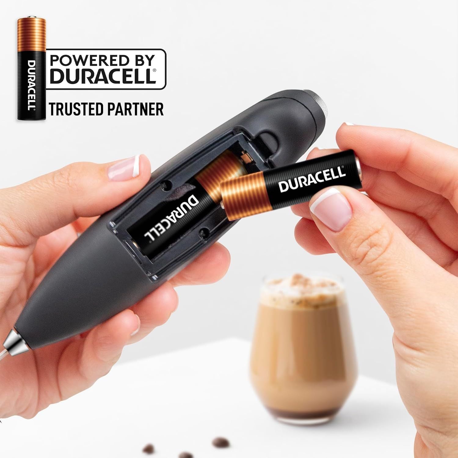 Tornado Whisk Milk Frother Powered by Duracell Batteries by Zulay Kitchen