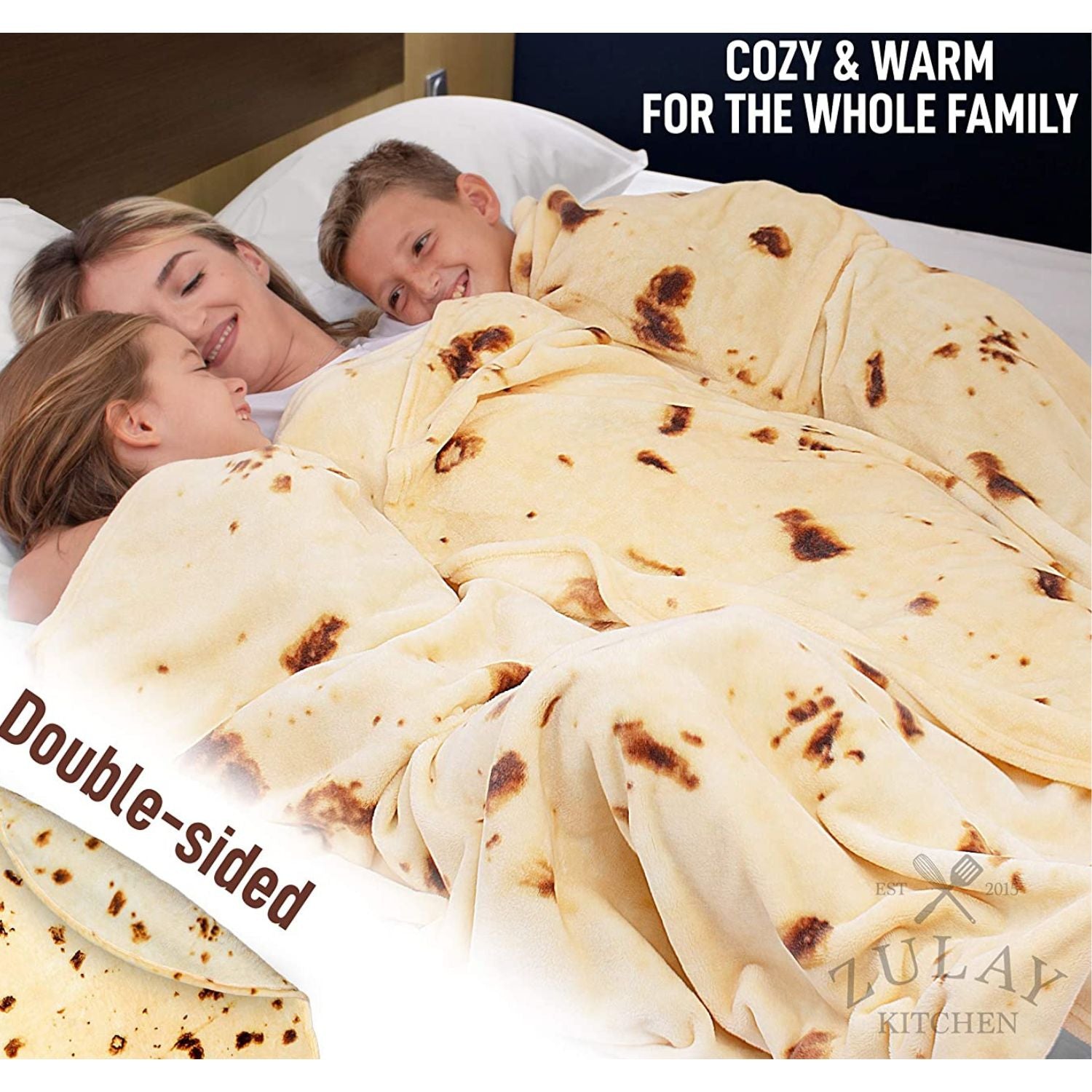 Warm and Cozy For the Whole Family Tortilla Blanket by Zulay Kitchen
