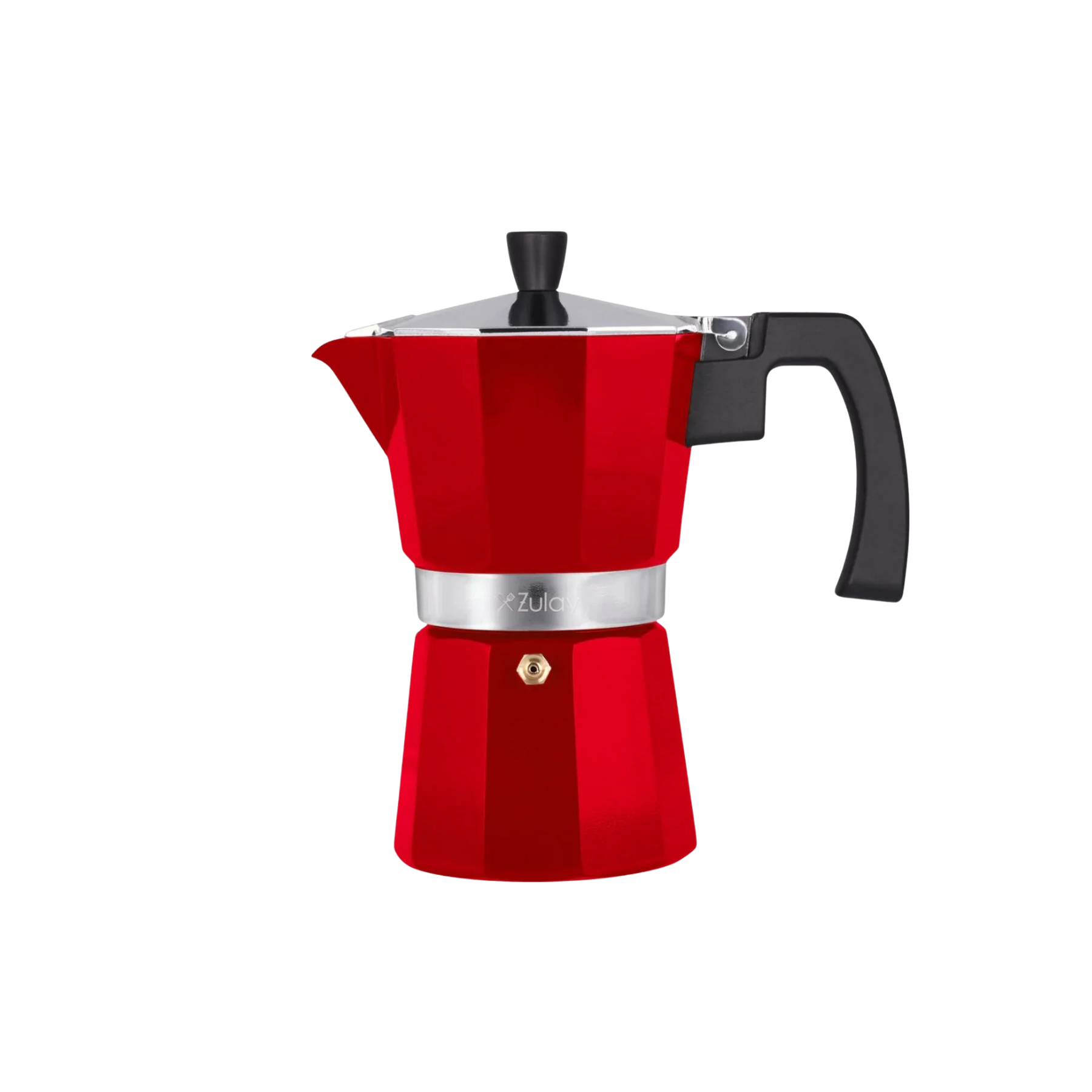 Traditional Espresso Maker-3/5.5/8 Espresso Cups-Red by Zulay Kitchen