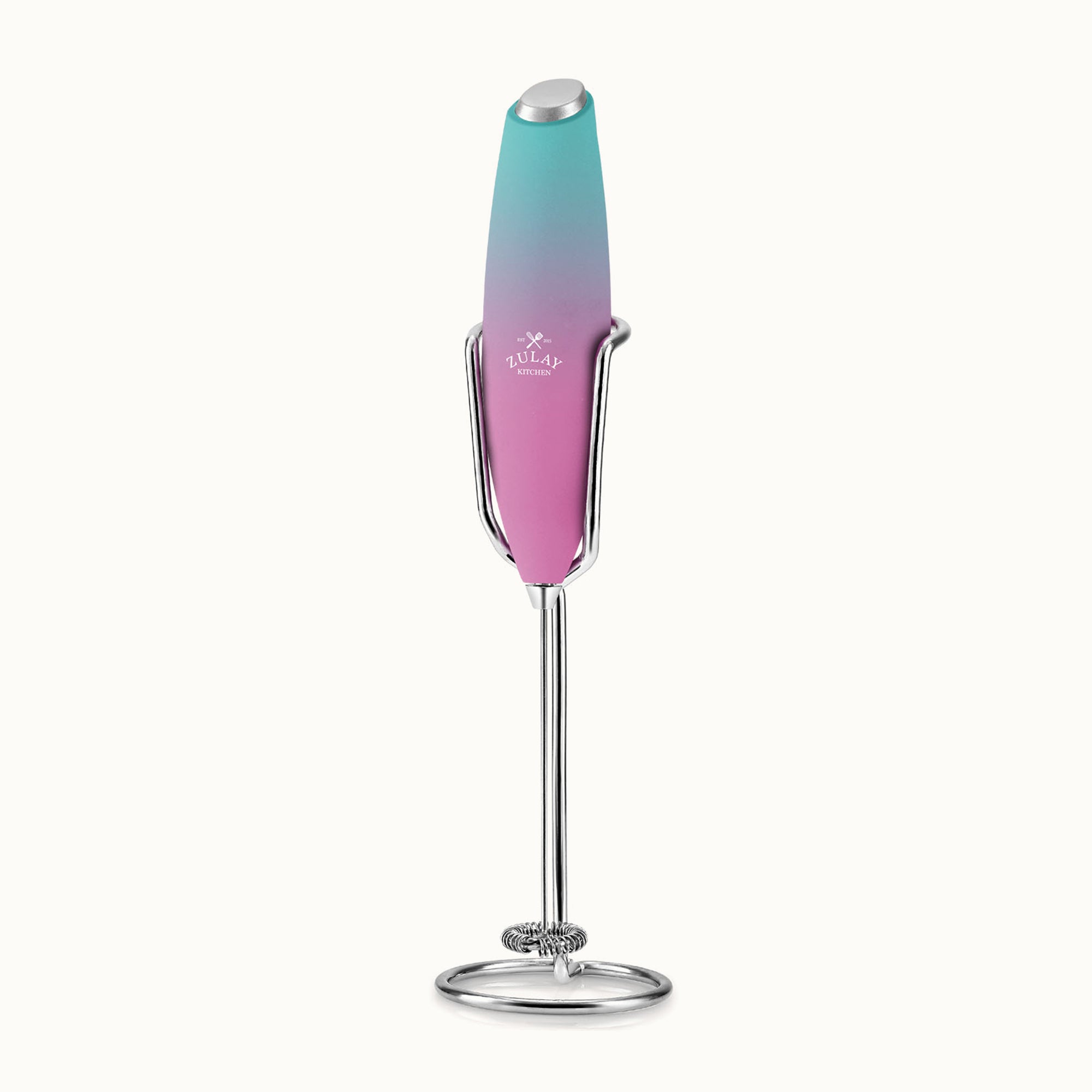 Ultra High Speed Milk Frother For Coffee With New Upgraded Stand-Bubblegum by Zulay Kitchen