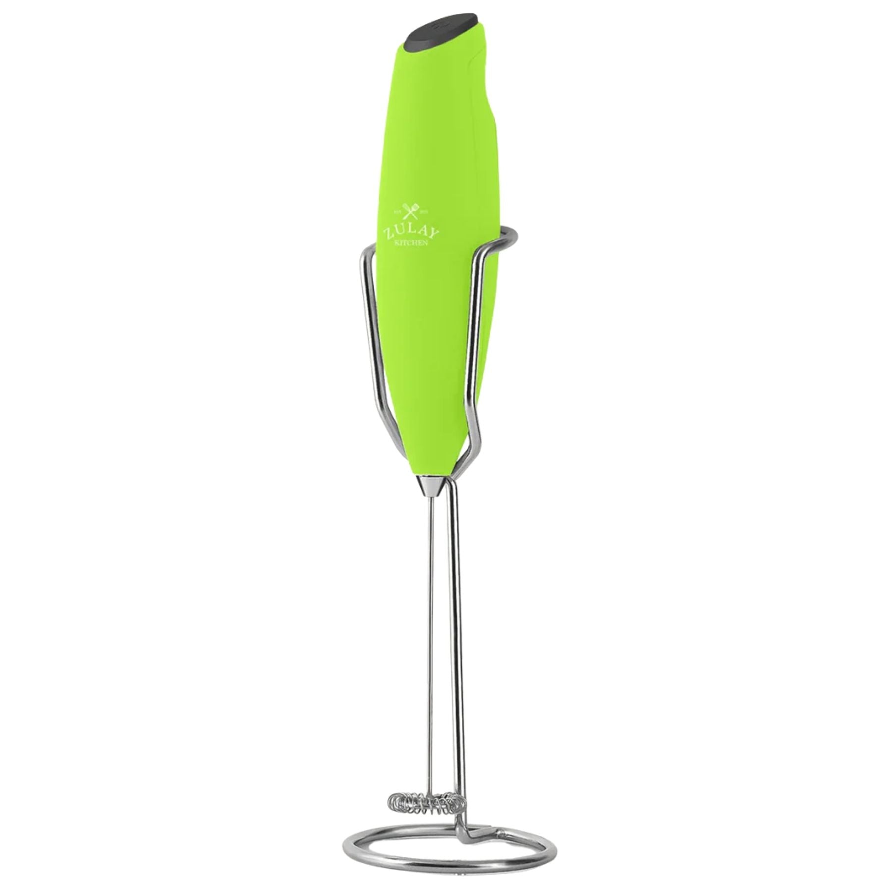 Ultra High Speed Milk Frother For Coffee With New Upgraded Stand-Clover Green by Zulay Kitchen