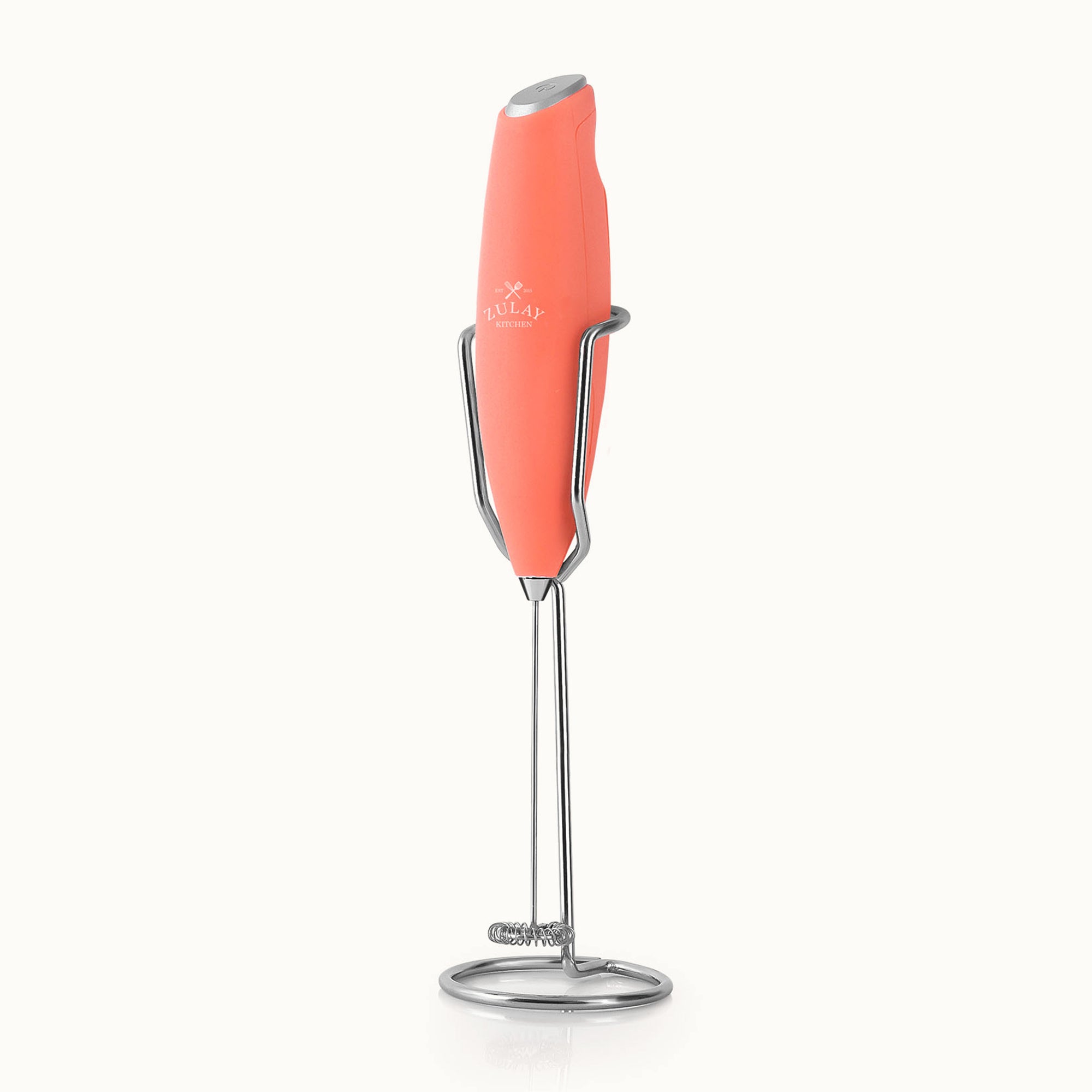 Ultra High Speed Milk Frother For Coffee With New Upgraded Stand-PeachesNCream by Zulay Kitchen