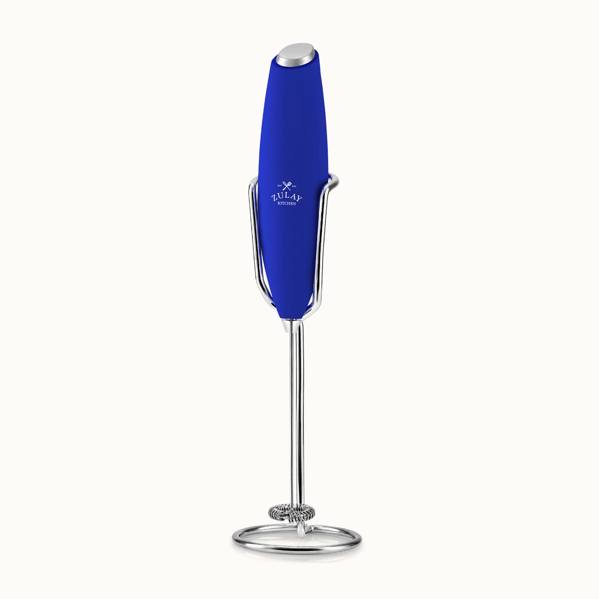 Ultra High Speed Milk Frother For Coffee With New Upgraded Stand-Deep Blue by Zulay Kitchen