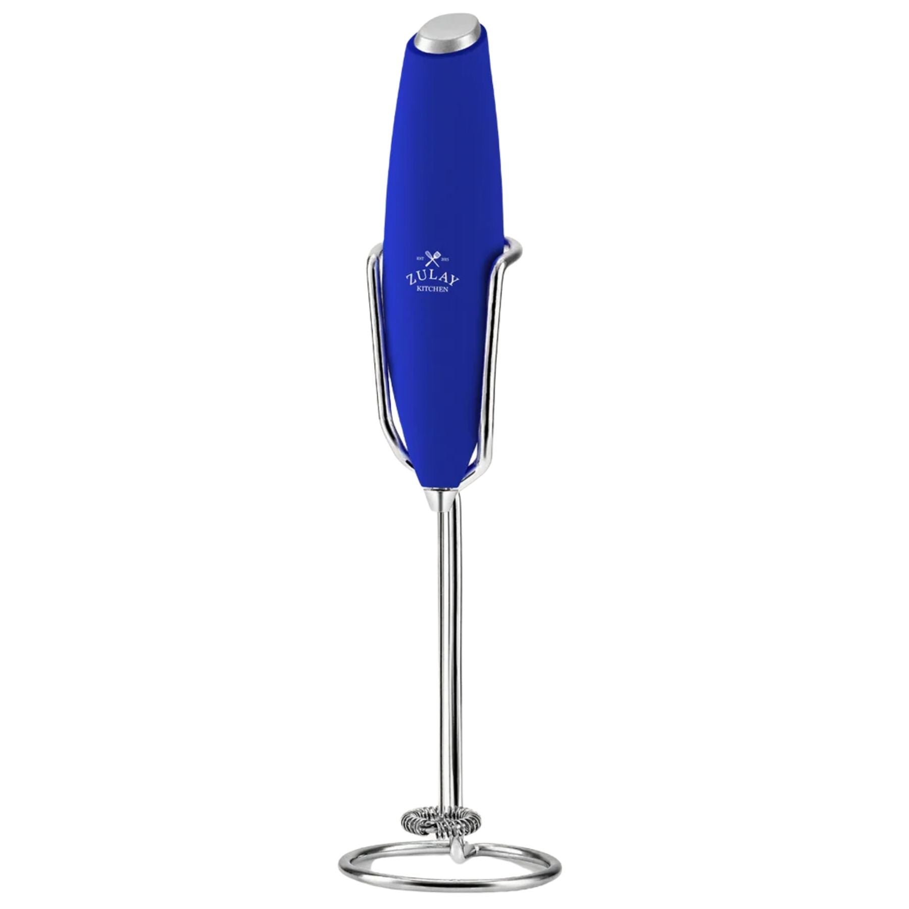 Ultra High Speed Milk Frother For Coffee With New Upgraded Stand-Deep Blue by Zulay Kitchen