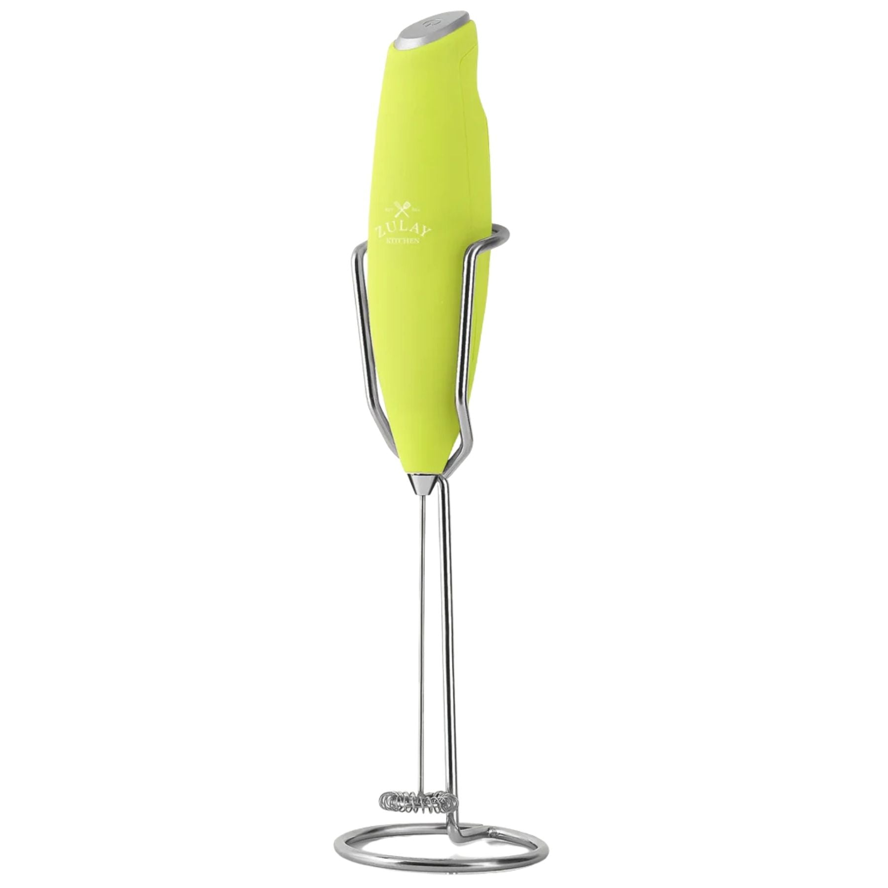 Ultra High-Speed Milk Frother For Coffee With New Upgraded Stand -Lime Green by Zulay Kitchen