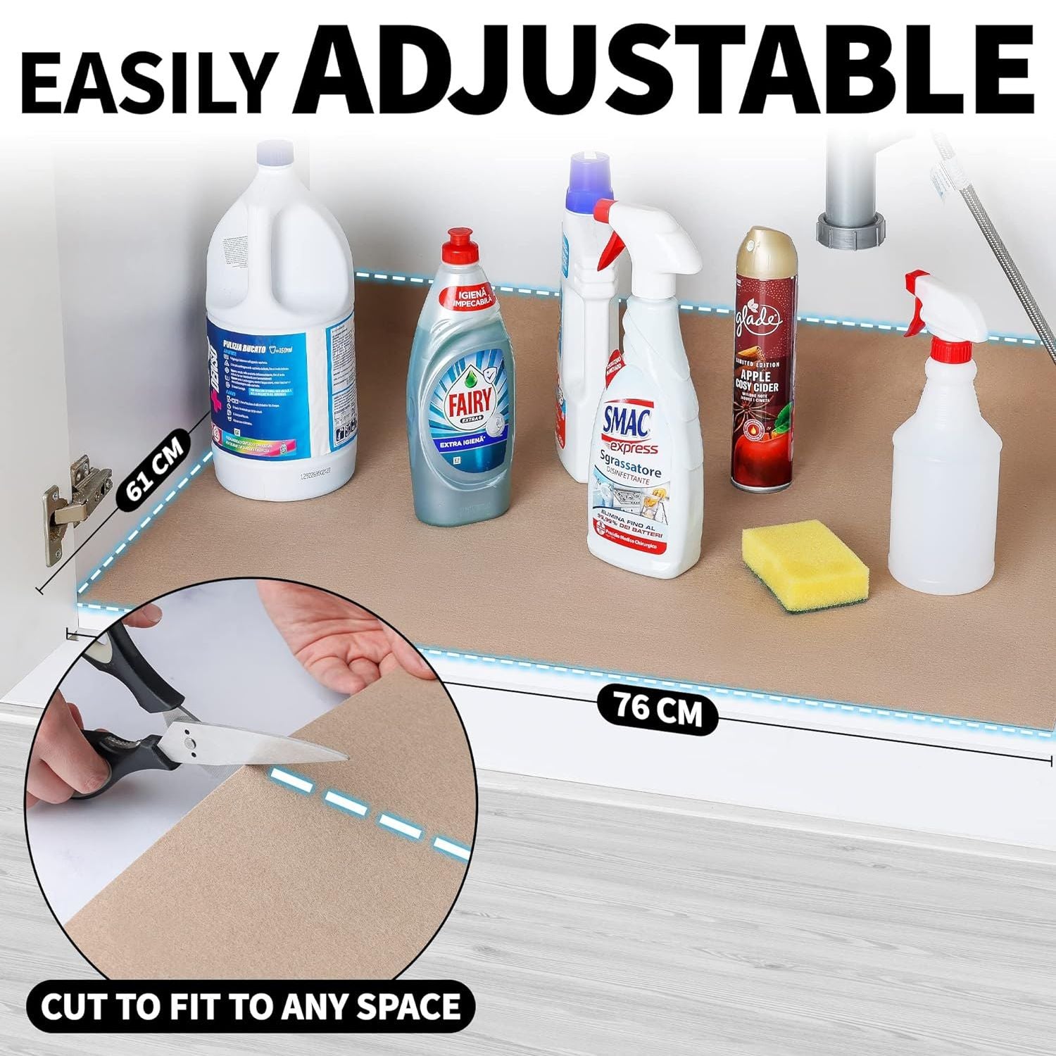 Adjustable Under Sink Mats by Zulay Kitchen