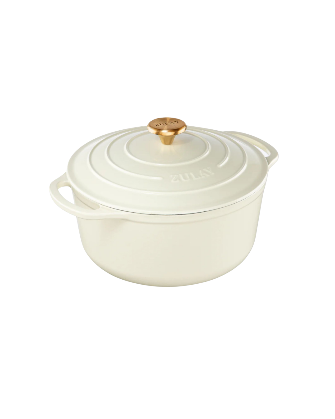 Cast Iron Dutch Oven - Ivory - 5 quart by Zulay Kitchen