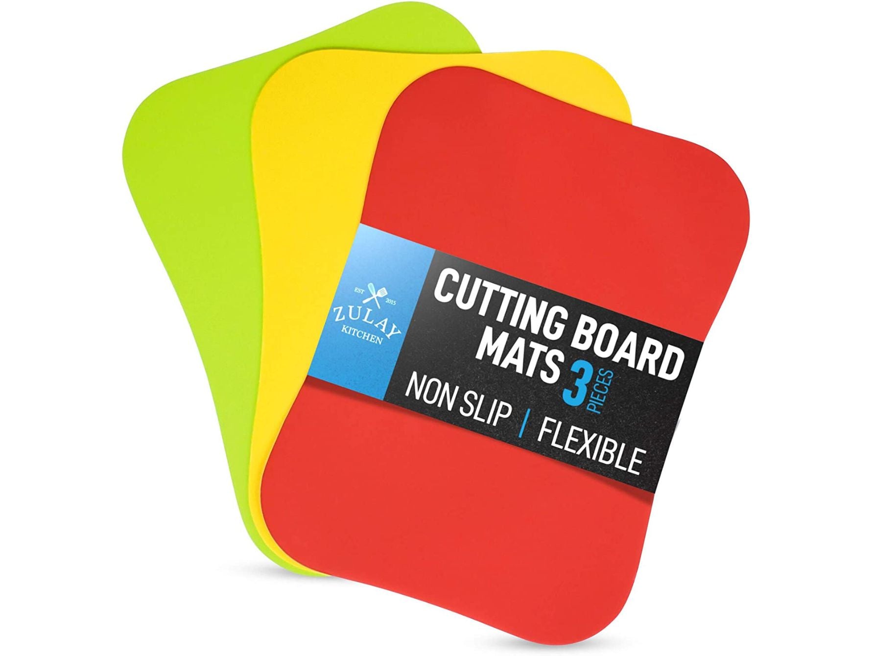 Flexible Cutting Board Mats - Set of 3