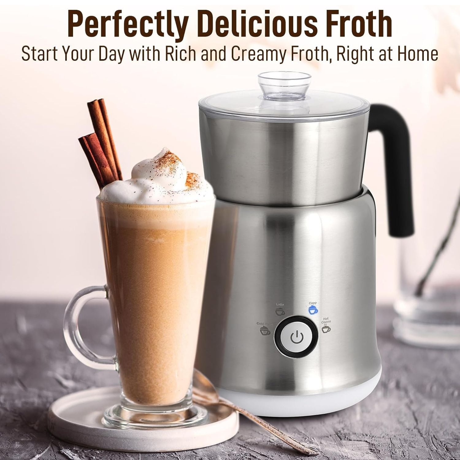 4-in-1 Milk Frother Heater Set