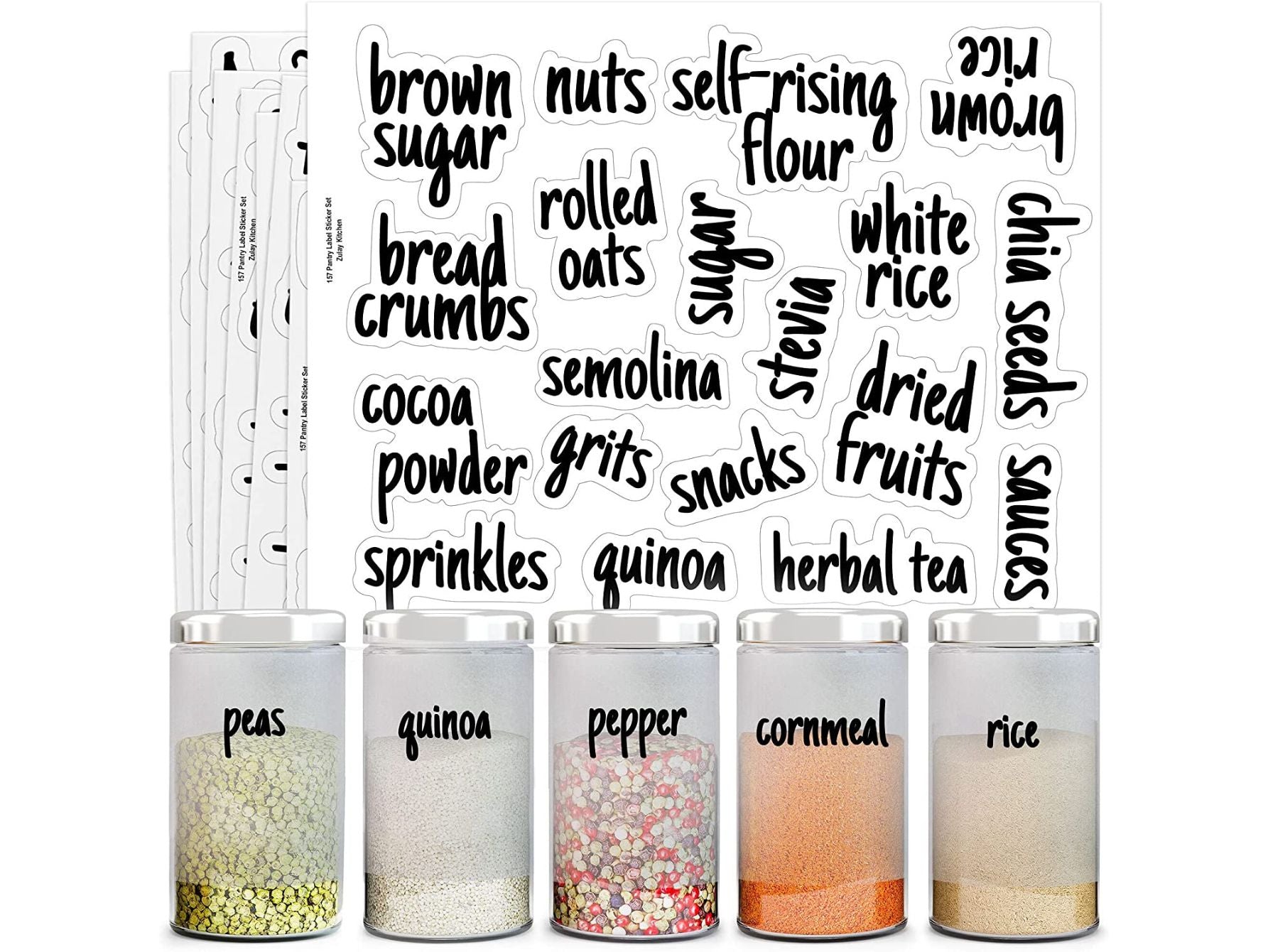 Pantry Labels for Containers - 157 labels