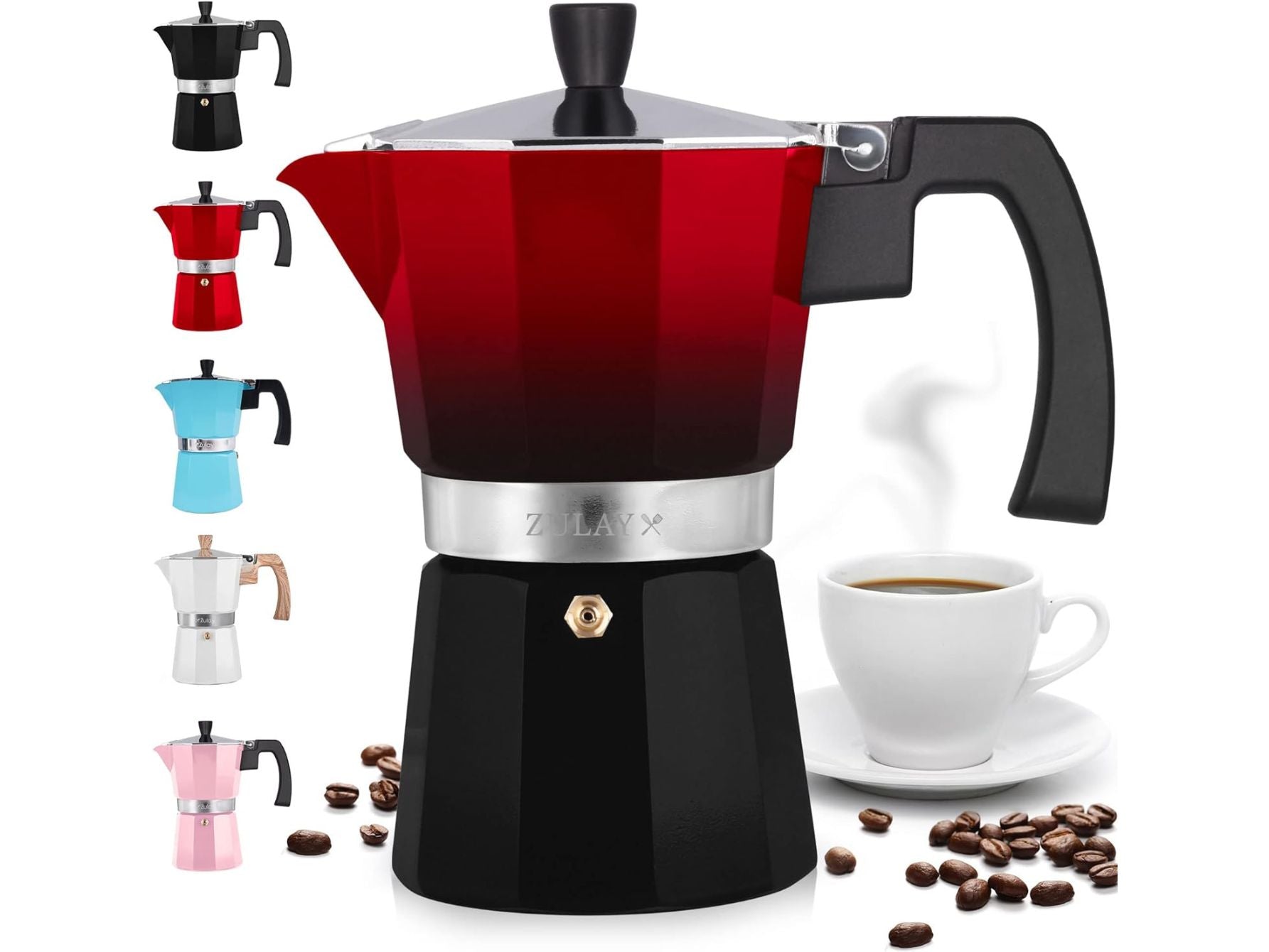 5.5 Cup Stovetop Espresso Cup Moka Pot by Zulay Kitchen