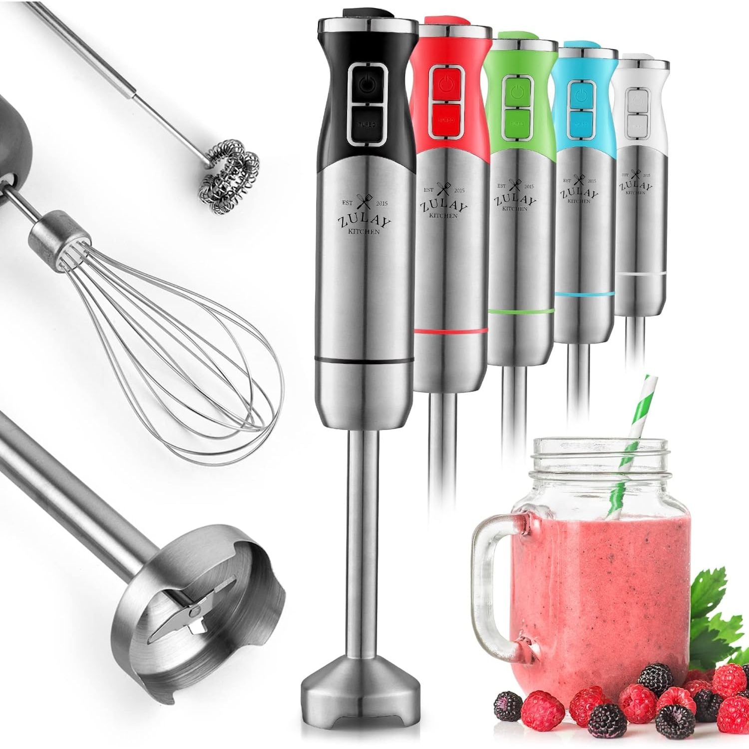 Zulay Kitchen Immersion Blender – Handheld 500w Powerful Blender for Cooking