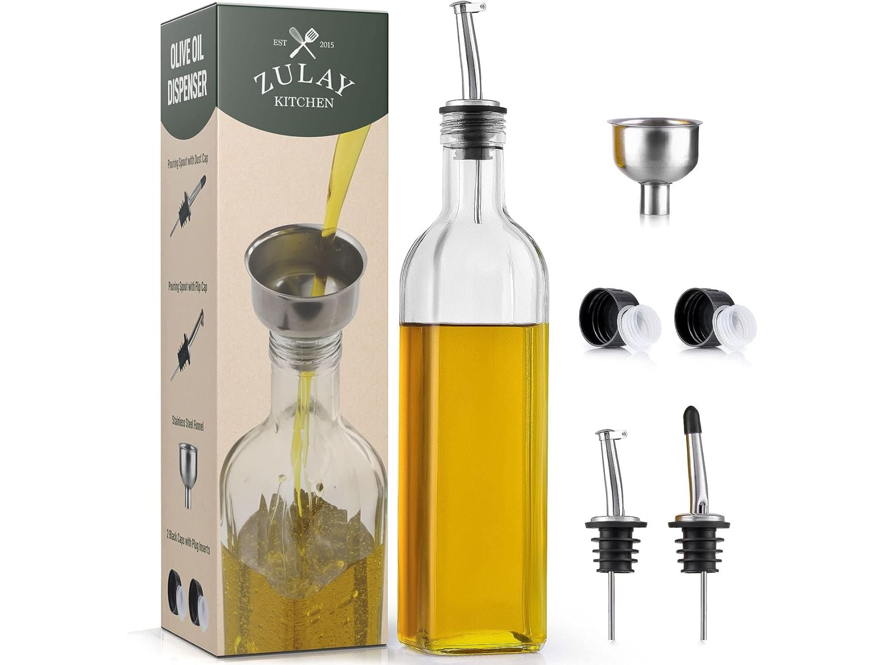 Olive Oil Dispenser Bottle by Zulay Kitchen