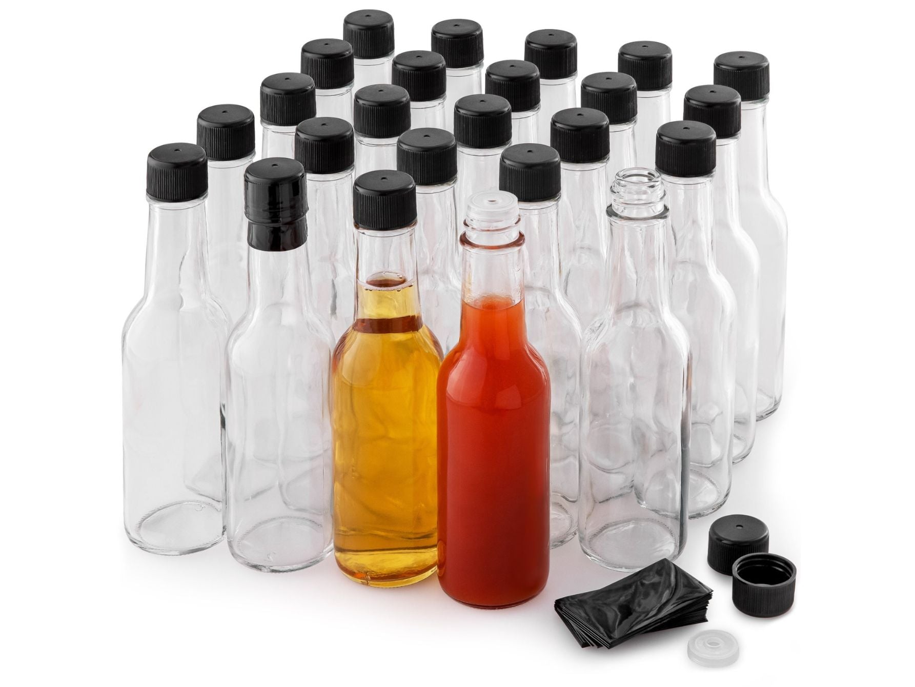 Simple Craft Hot Sauce Glass Bottles (5 oz) - 24 Pcs