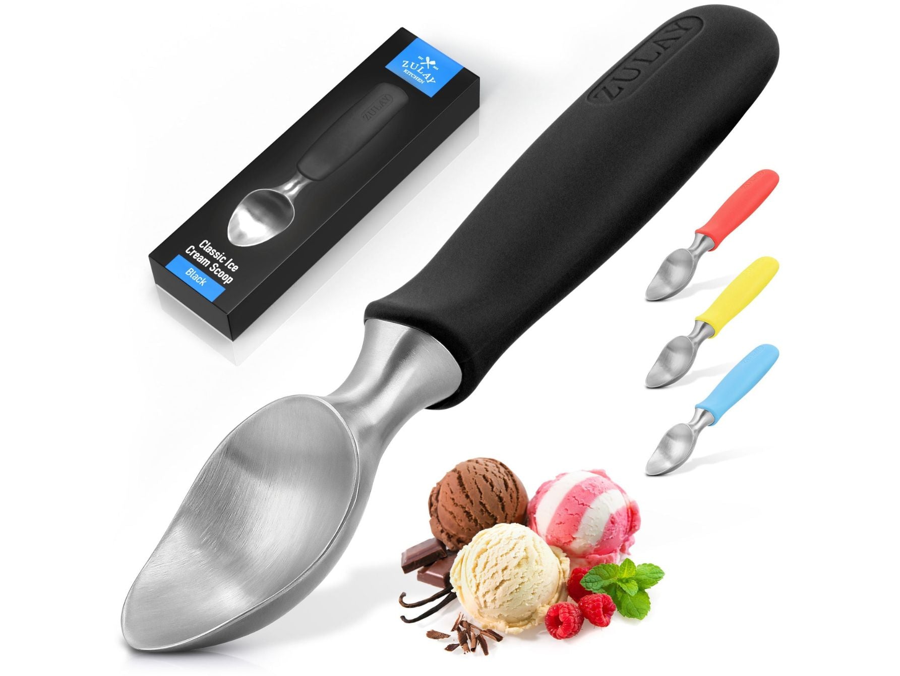 Ice Cream Scoop With Rubber Grip by Zulay Kitchen