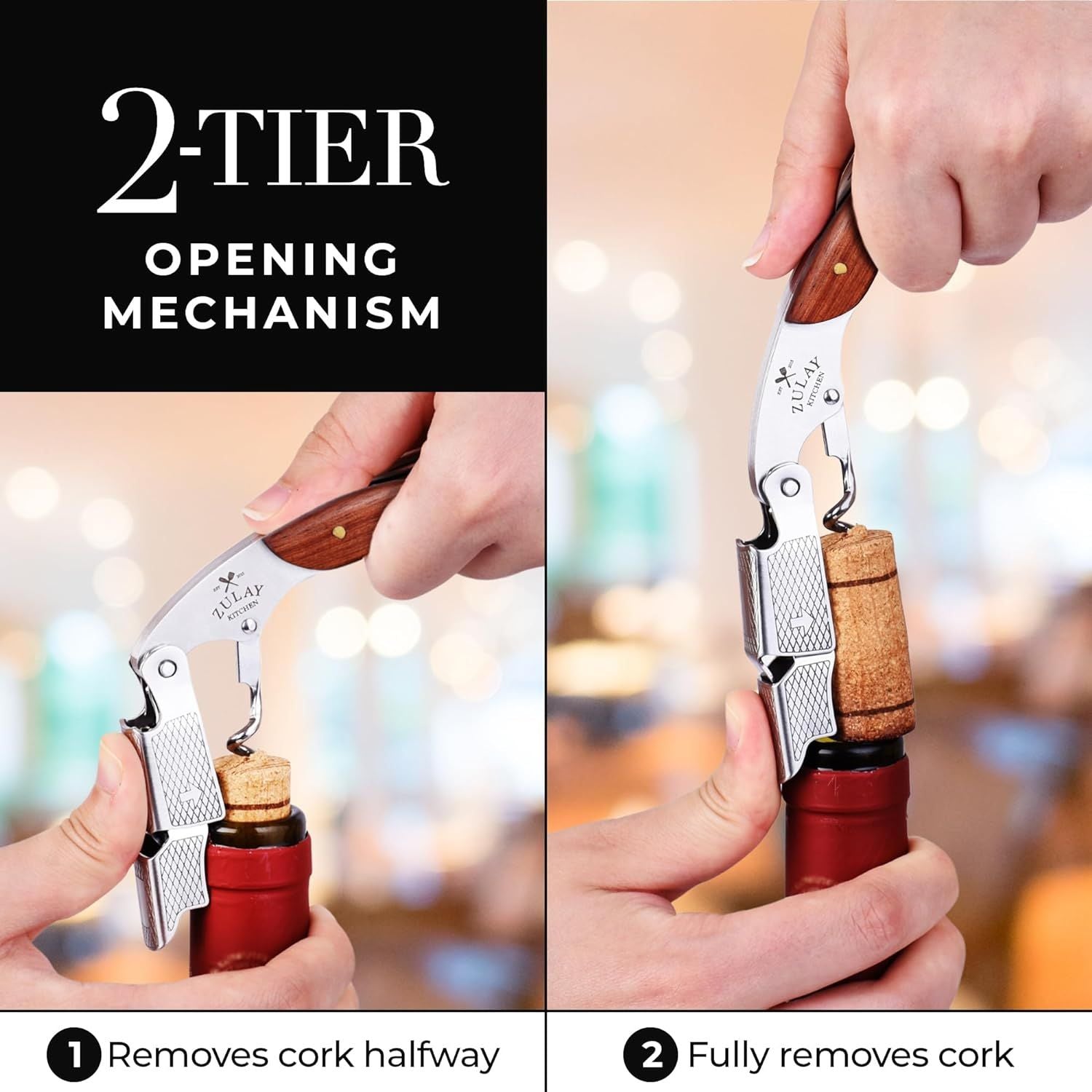 Opening Mechanism Wine Bottle Opener by Zulay Kitchen