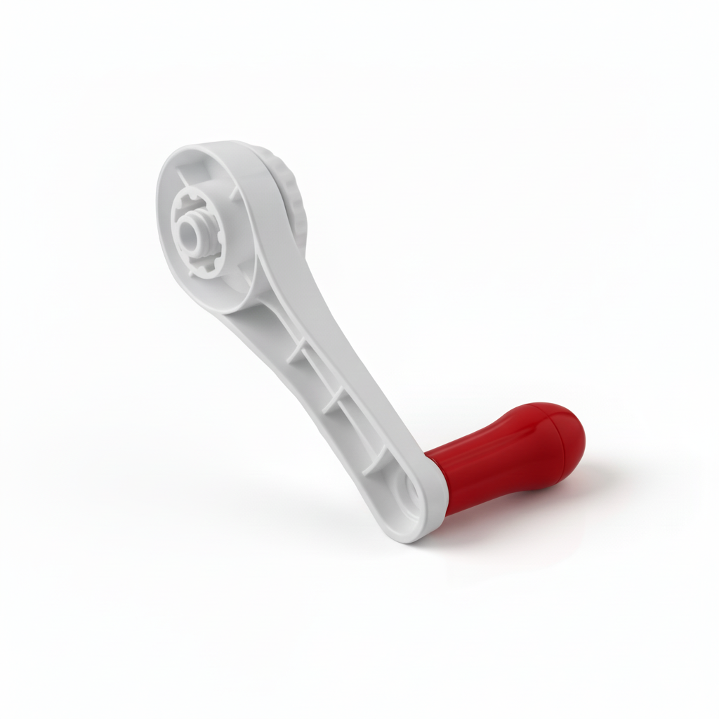 White and Red Rotary Cheese Grater 5 Blade Handle - Replacement Part - Zulay Kitchen